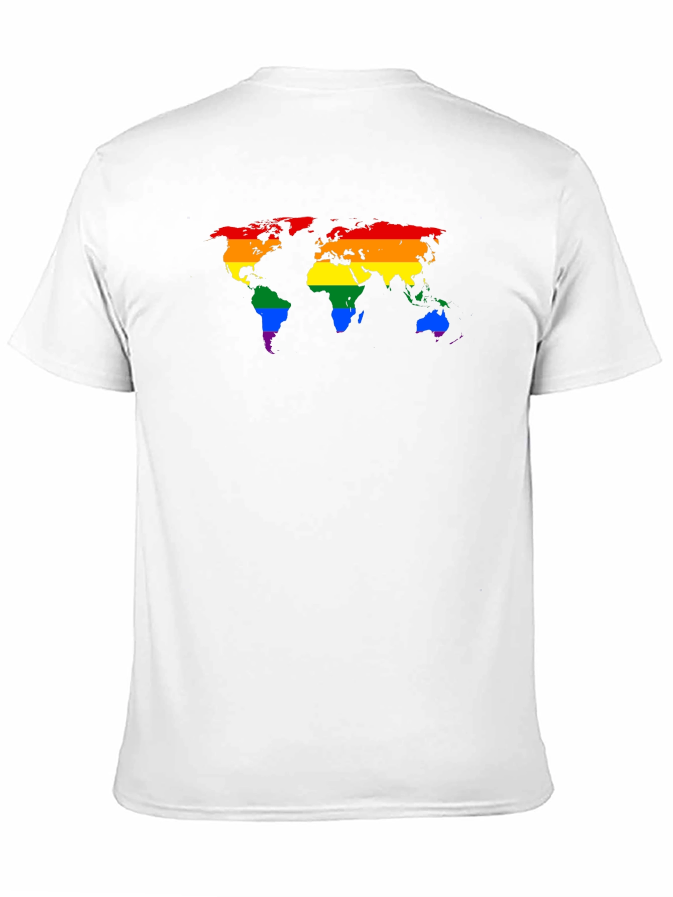 Black Pride World Map Black T-Shirt view 11