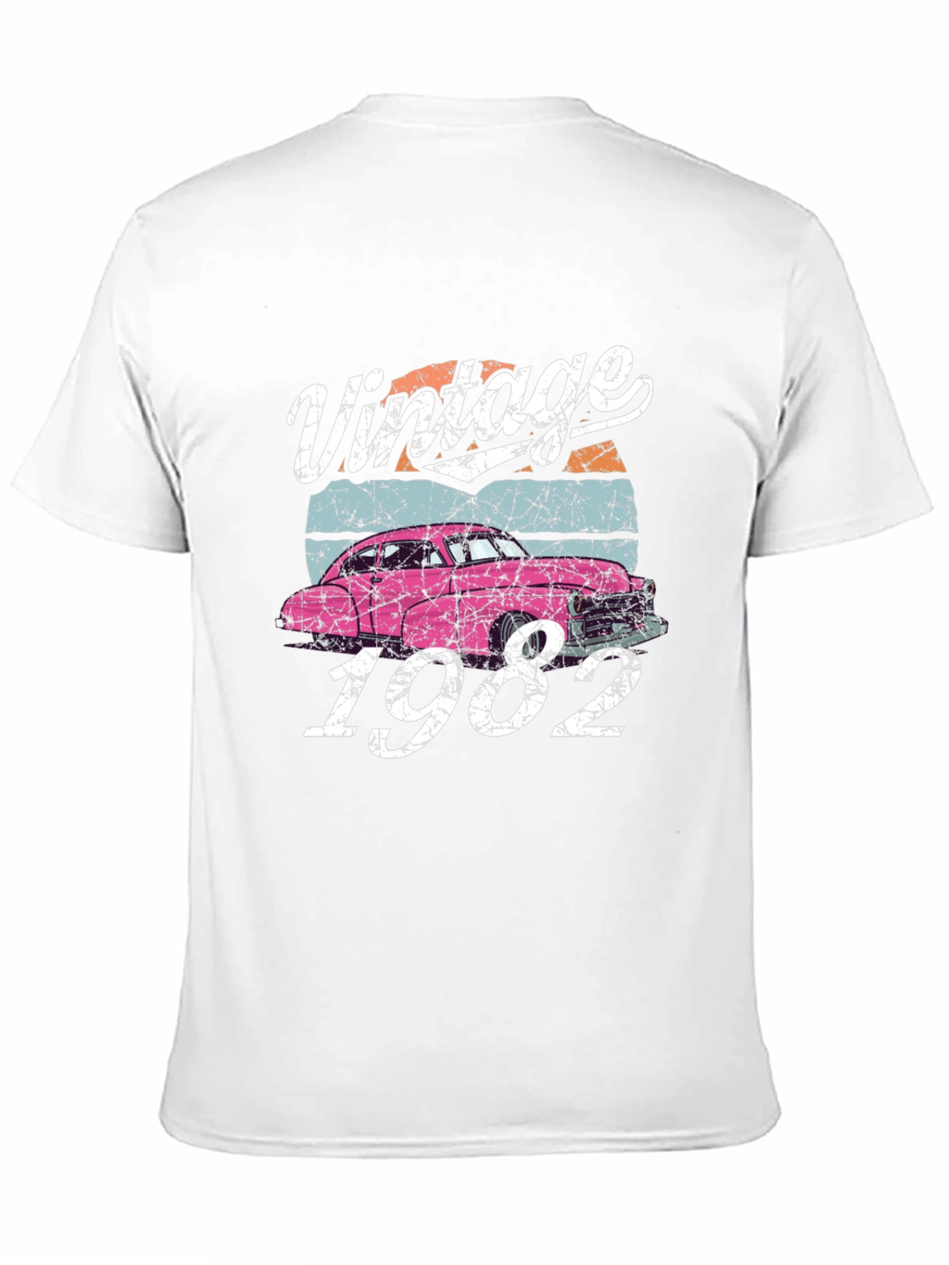 Black Vintage 1982 Car T-Shirt view 11