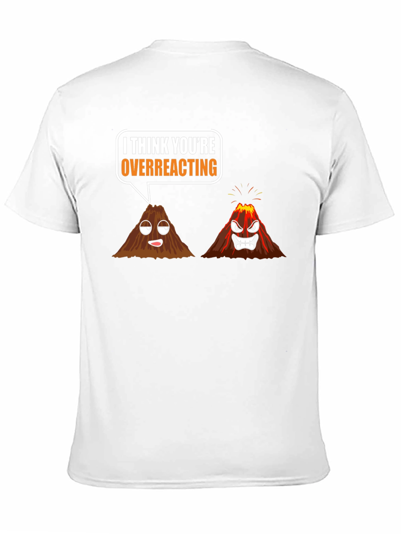 Black Volcano Overreacting Humor Graphic T-Shirt view 11