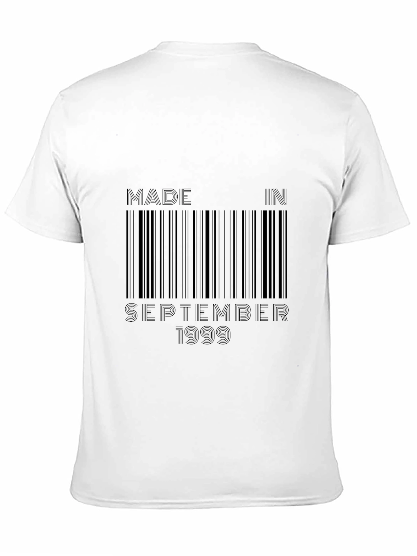 Black Made in September 1999 Barcode T-Shirt view 11