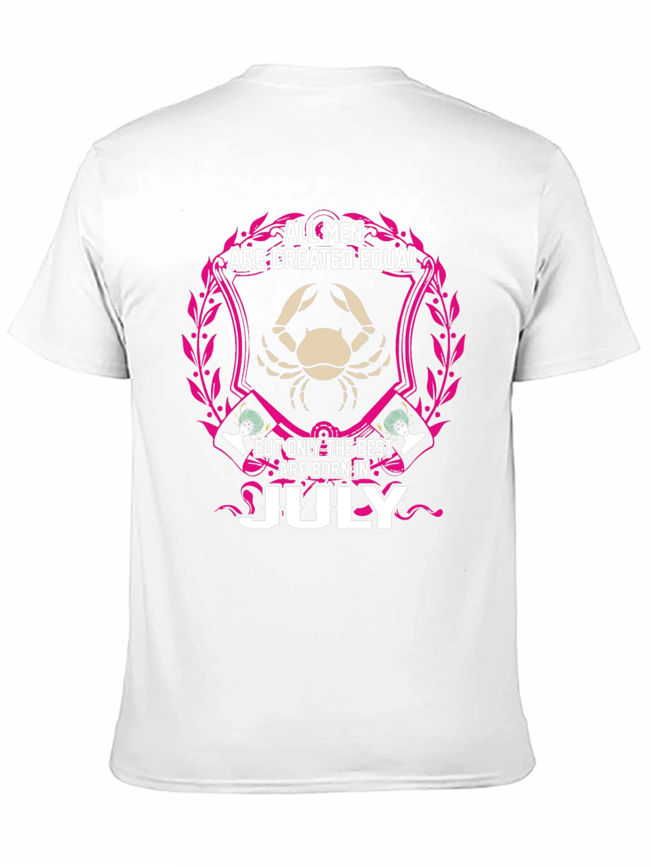 Black All Men Are Created Equal July Birthday T-Shirt view 11