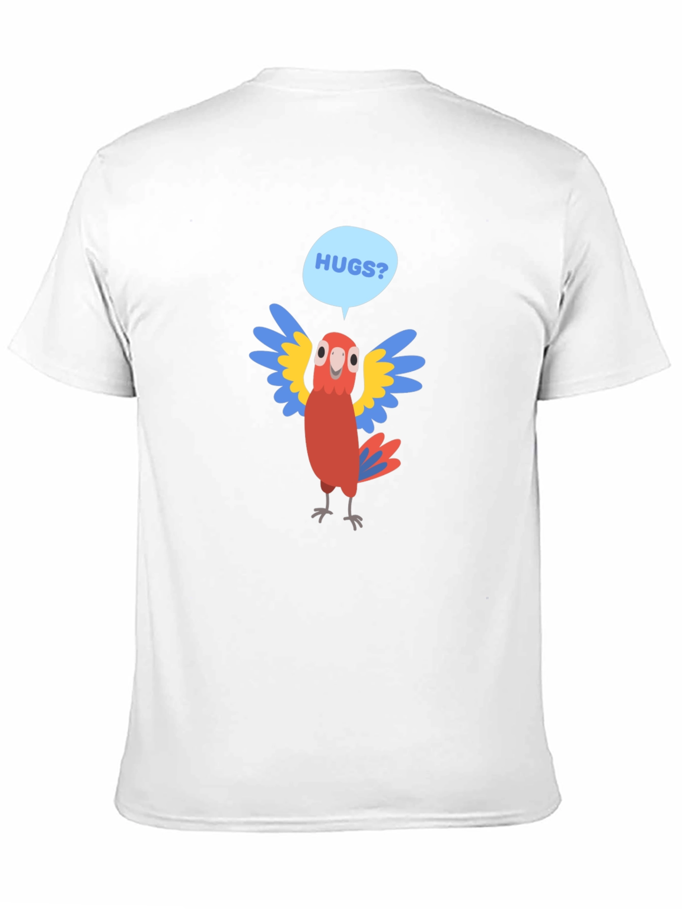 Black Hugs Parrot Graphic T-Shirt - Fun Novelty Tee view 11