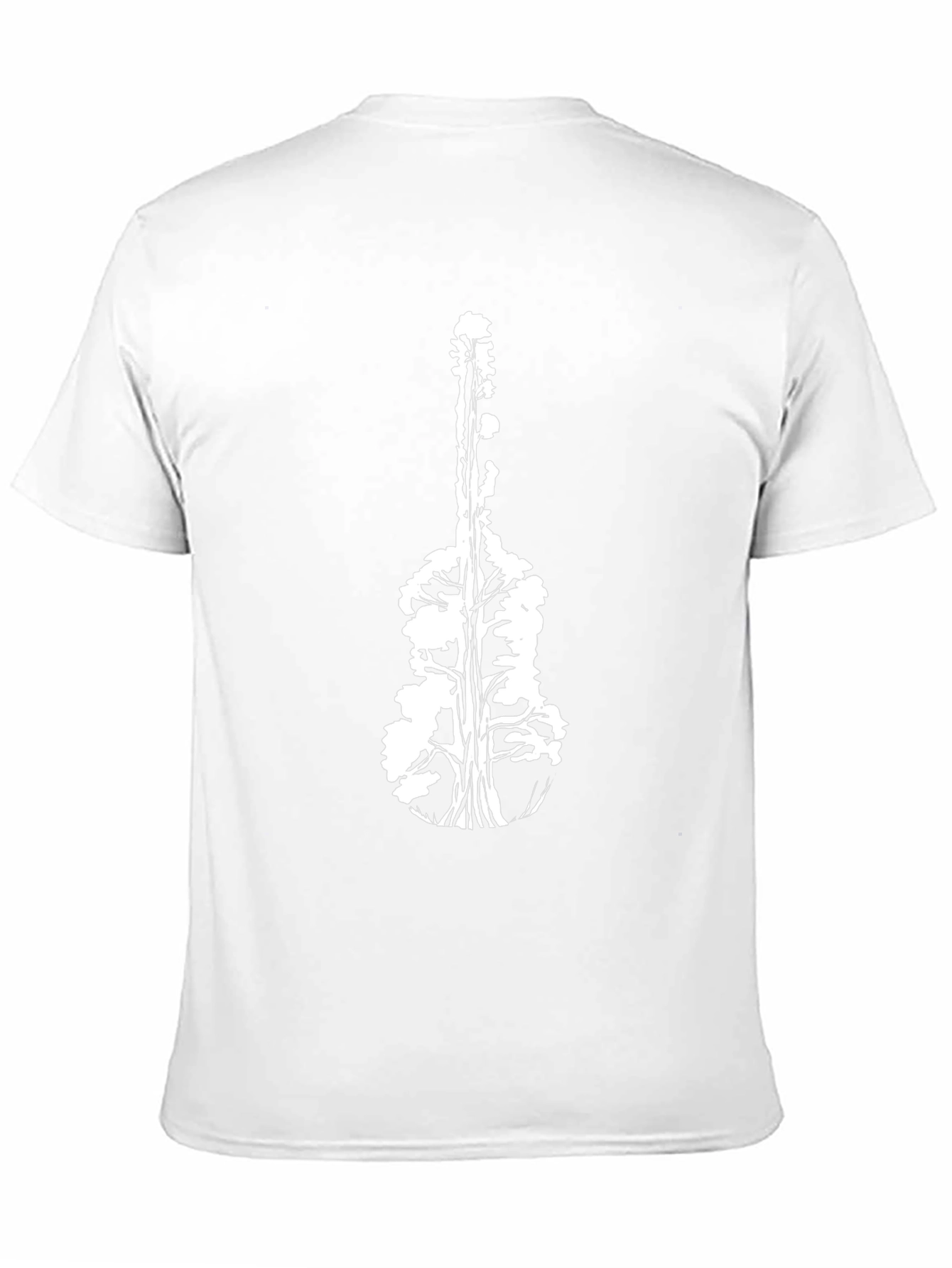 Black Guitar Tree Black T-Shirt - Nature Music Tee view 11