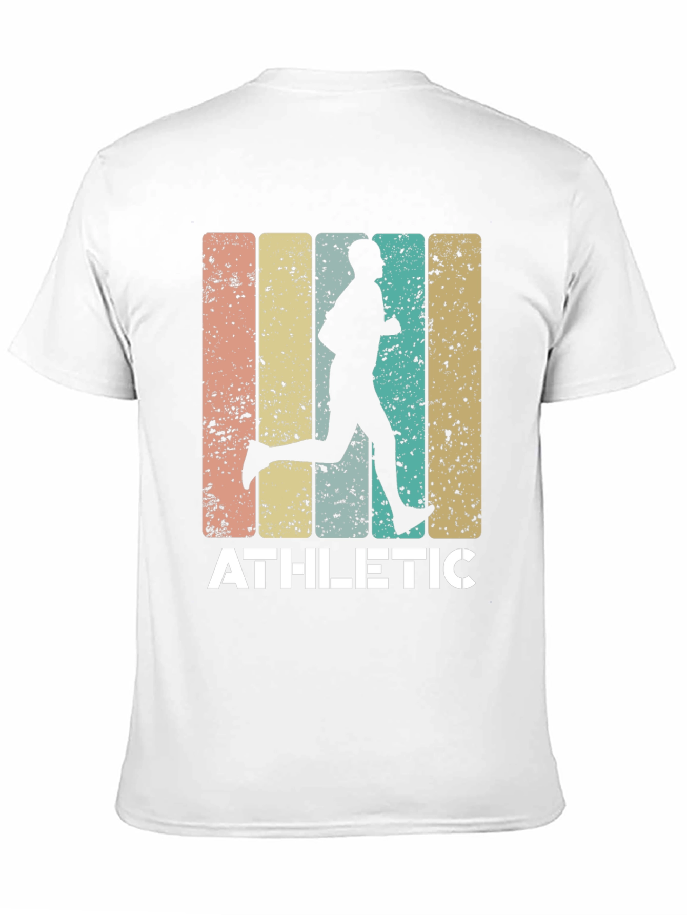 Black Athletic Runner Graphic Tee - Retro Style Black T-Shirt view 11