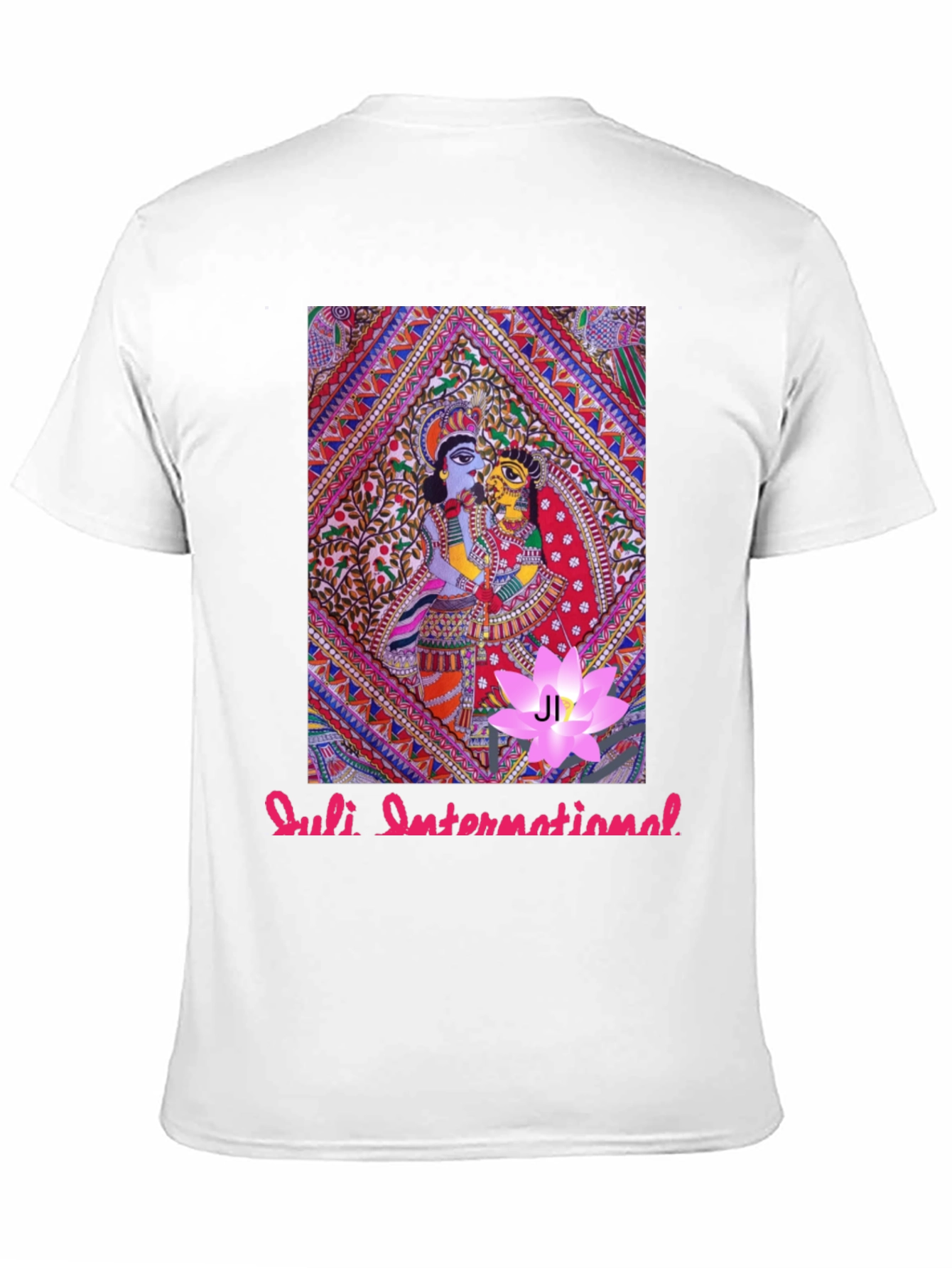 Black Artistic Print Black T-Shirt view 11