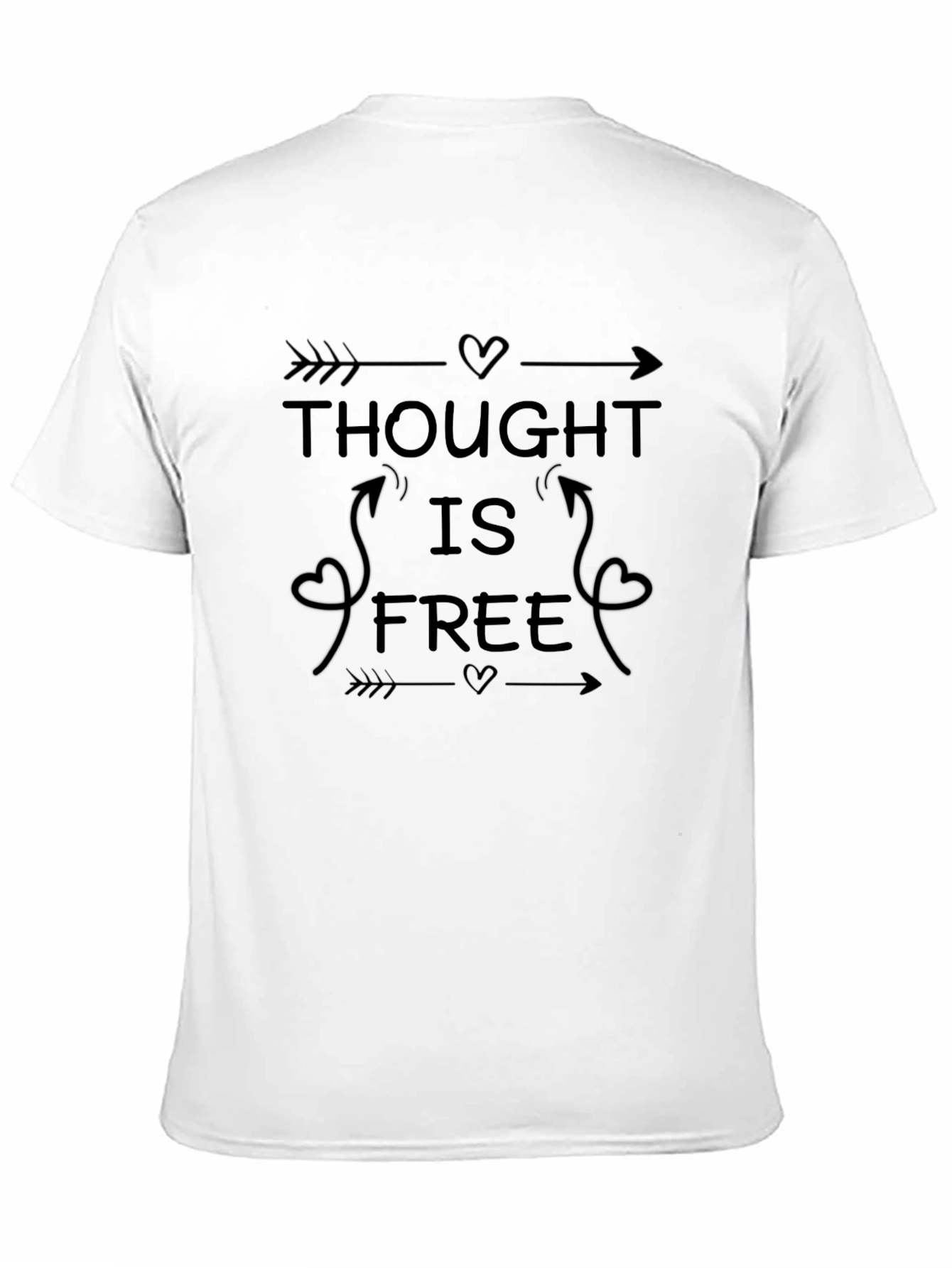 Black Thought is Free Black Graphic Tee view 11
