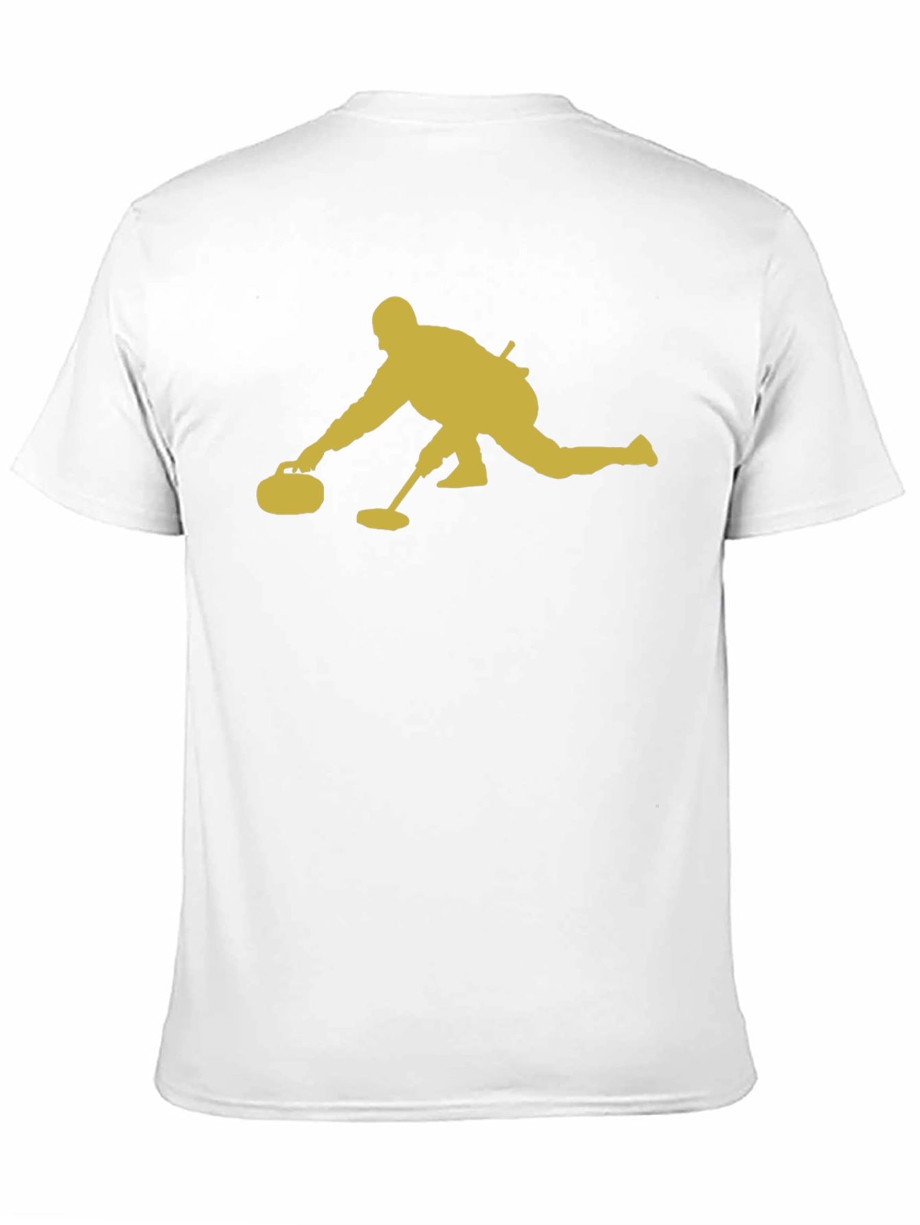 Black Curling Player Graphic Tee - Black Cotton T-Shirt view 11