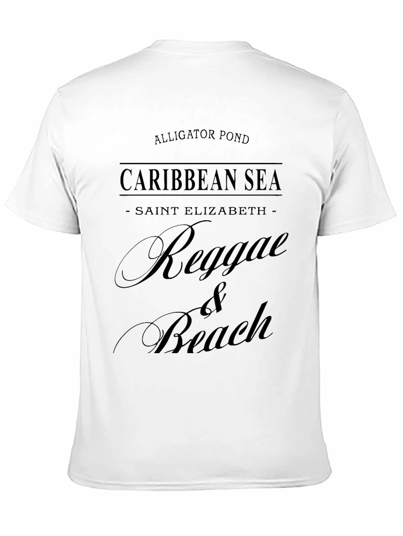 Black Caribbean Sea Reggae & Beach T-Shirt view 11
