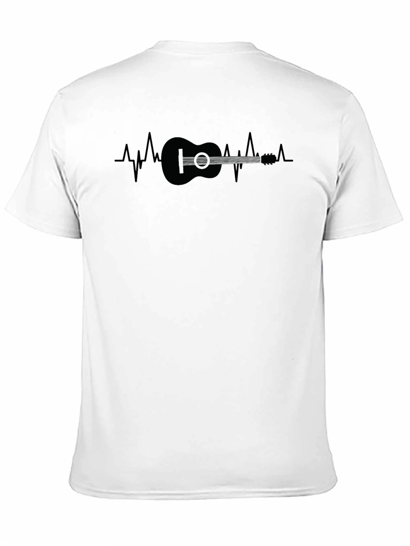 Black Guitar Heartbeat Graphic Tee - Music Lover's Shirt view 11