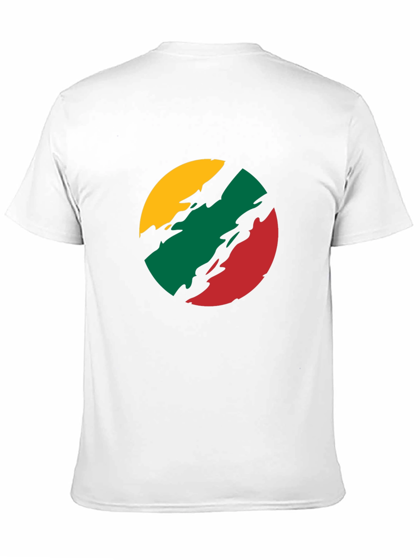 Lithuanian Flag T-Shirt - Black Crew Neck Tee - 11