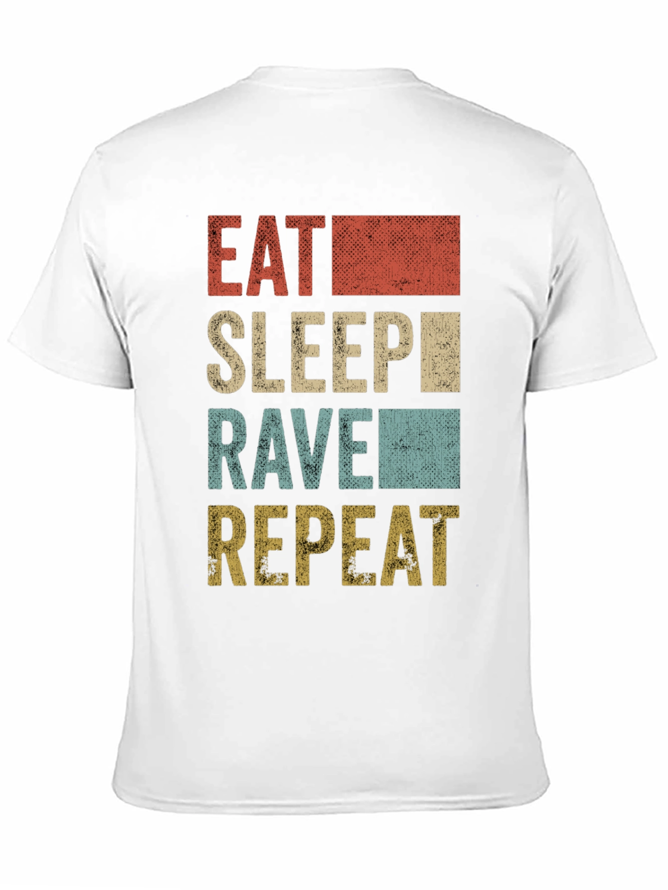 Black Eat Sleep Rave Repeat Men's Graphic T-Shirt view 11
