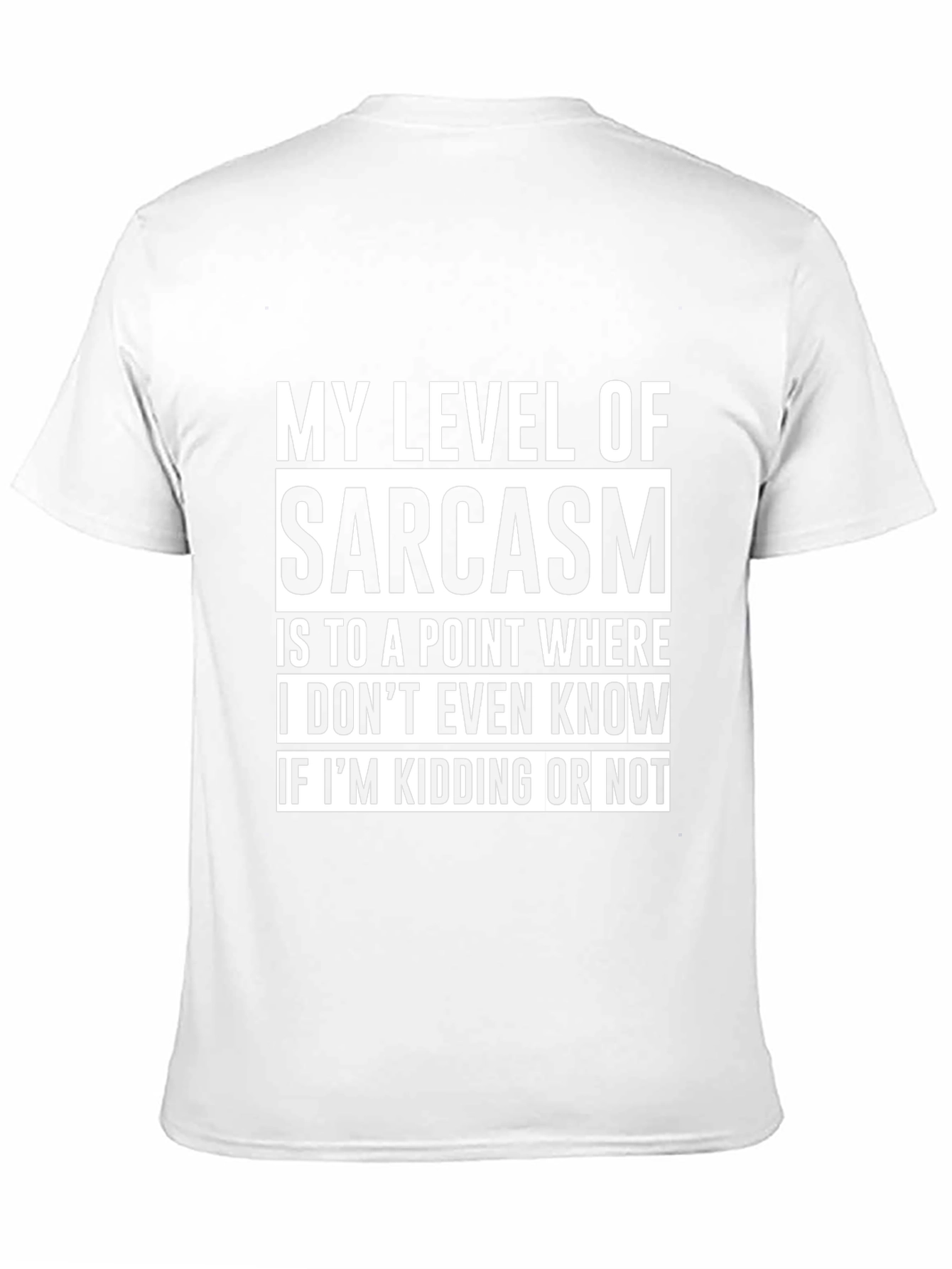 Black Sarcasm Level T-Shirt - Funny Graphic Tee view 11