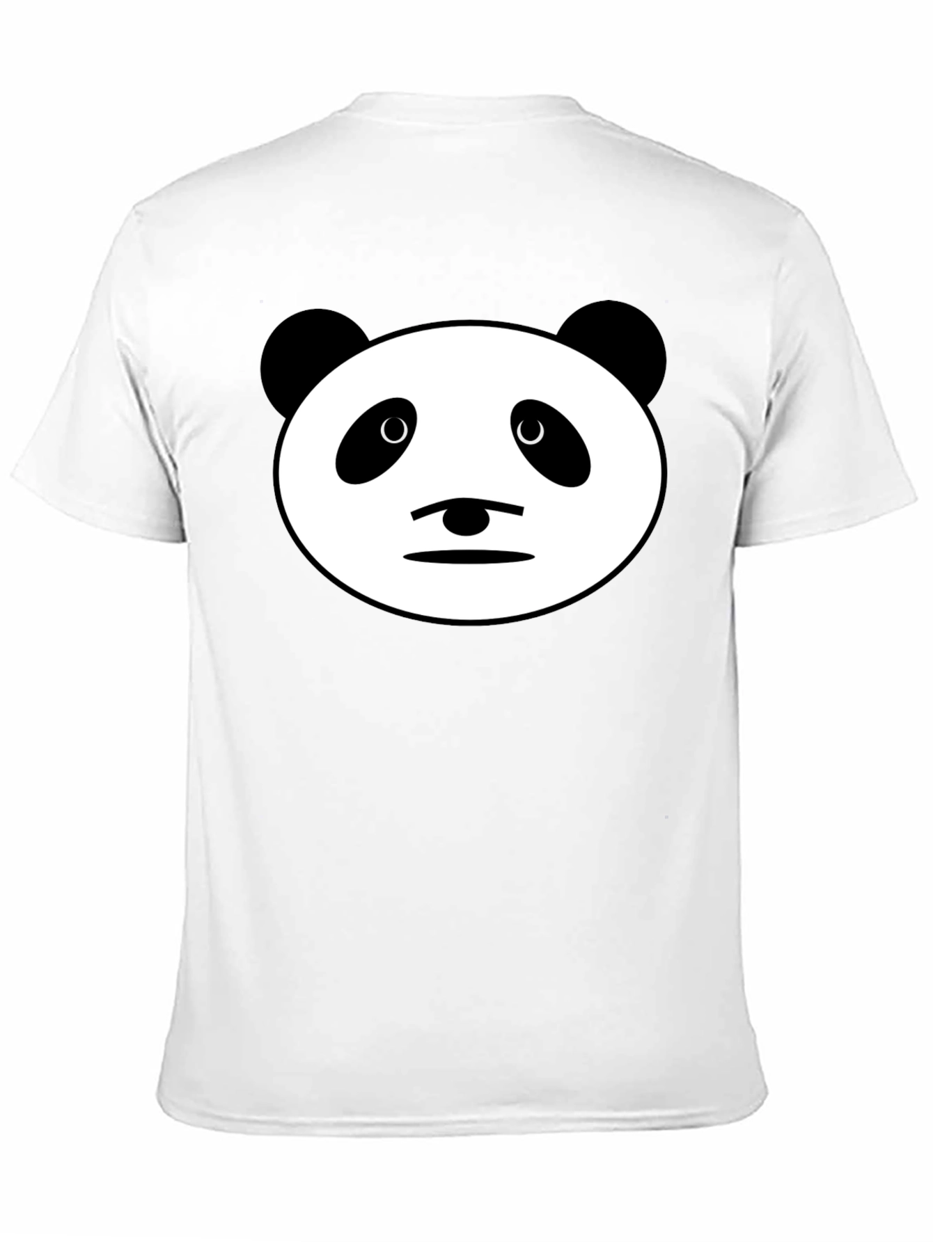Black Panda Face Graphic Black T-Shirt - Men's Casual Wear view 11