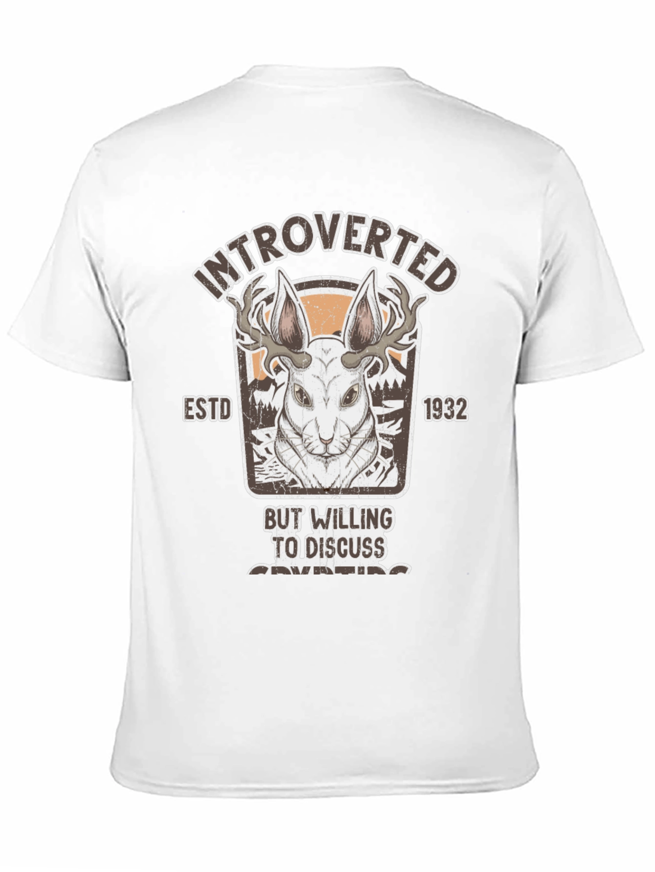 Black Introverted But Willing To Discuss Jackalope T-Shirt view 11