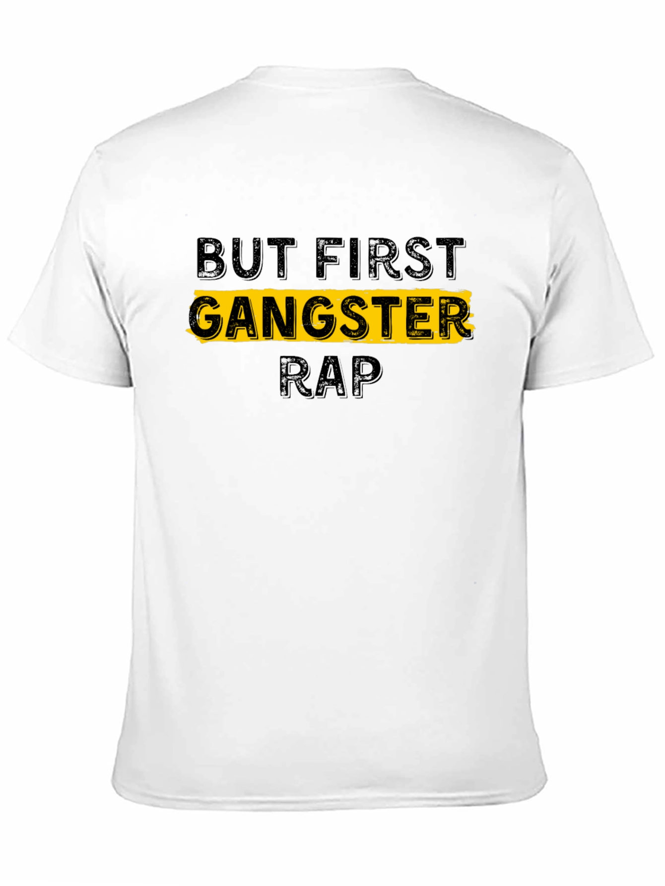 Black But First Gangster Rap T-Shirt - Black view 11