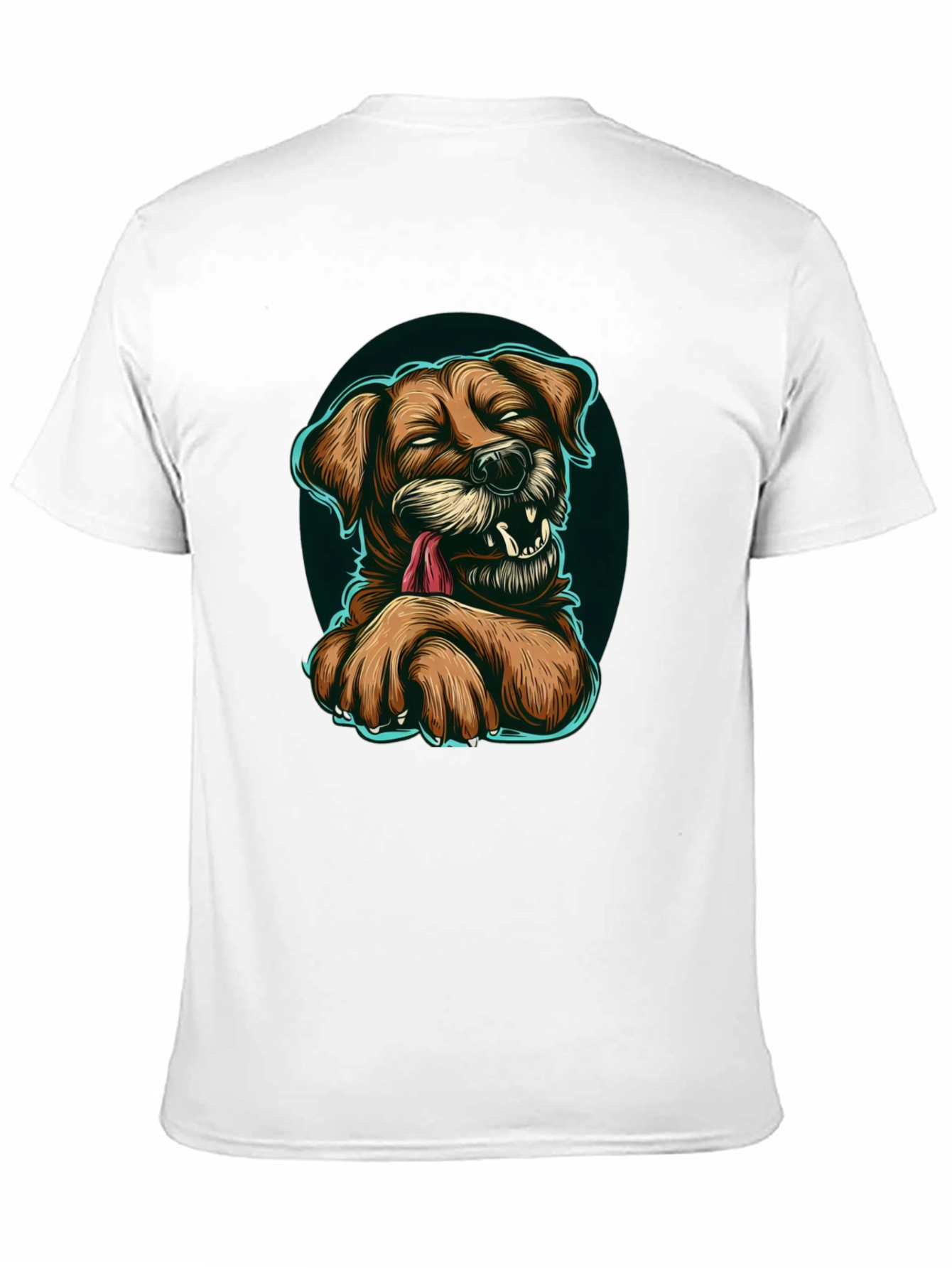 Black Funny Dog Graphic T-Shirt - Black view 11