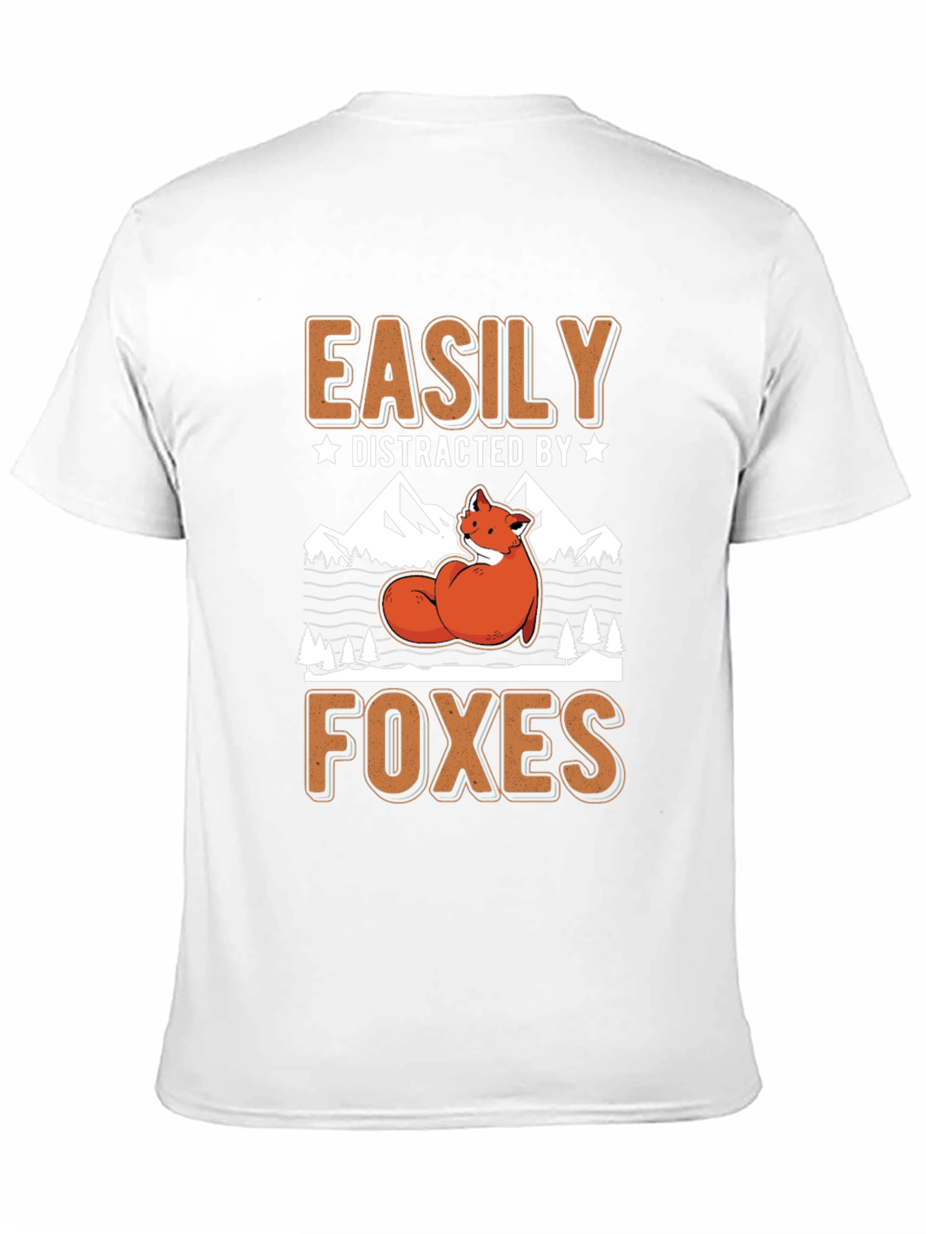 Black Easily Distracted By Foxes Graphic Tee view 11
