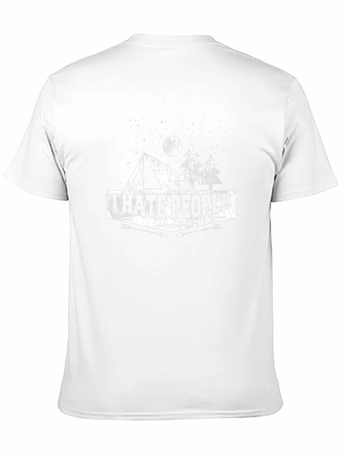 Black I Hate People Camping T-Shirt view 11