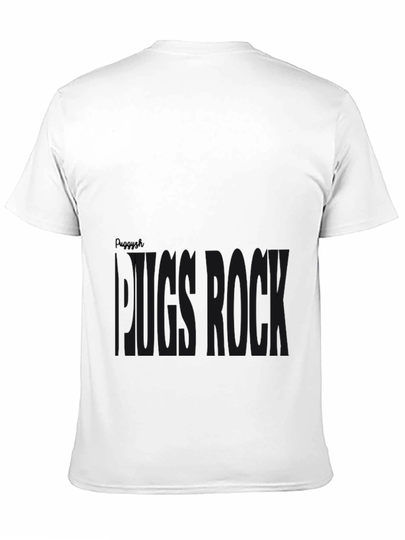 Black Pug Rock Graphic Tee - Black Cotton T-Shirt view 11
