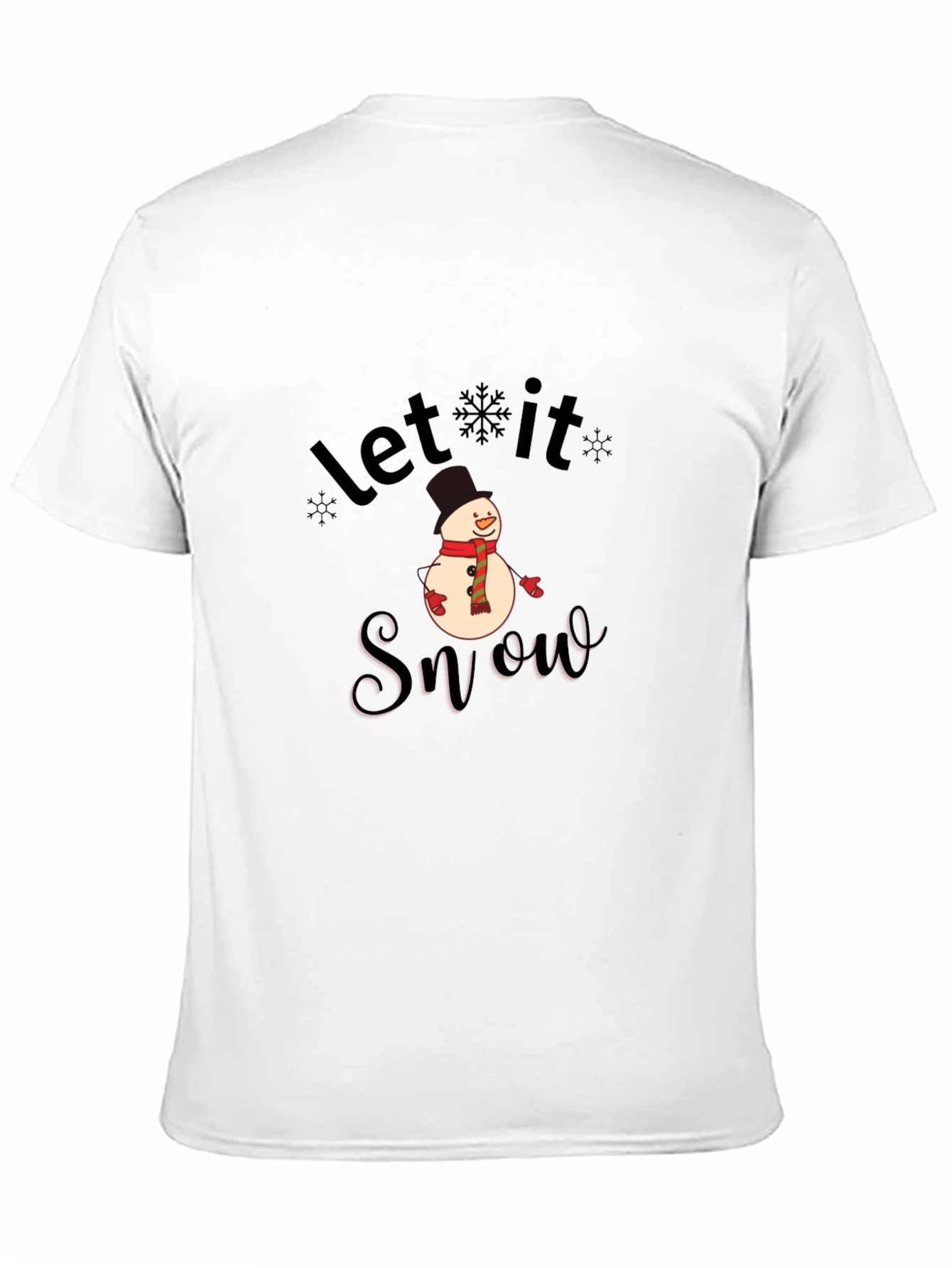 Black Let it Snow Graphic T-Shirt view 11