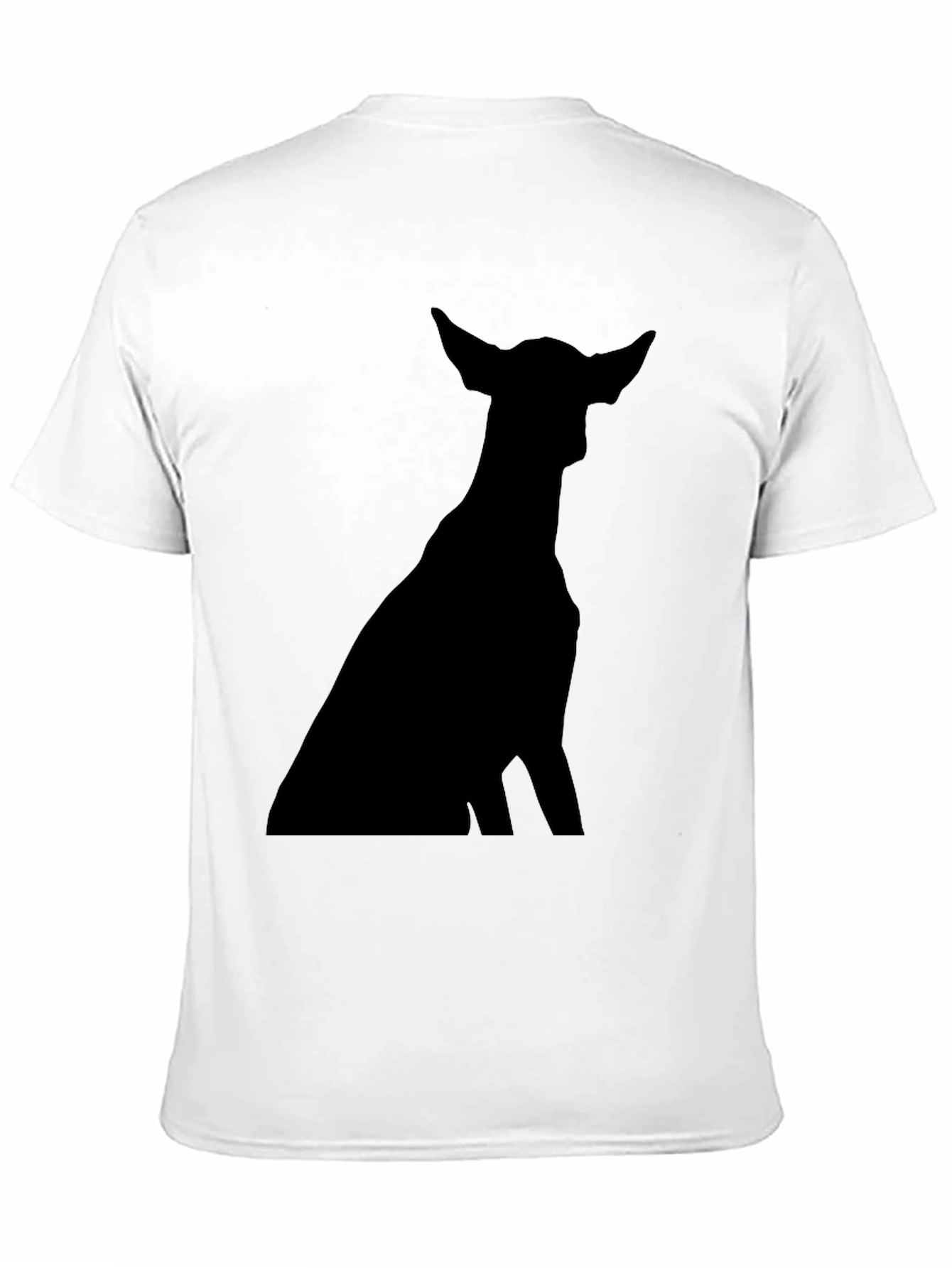 Black Dog Silhouette Black T-Shirt view 11