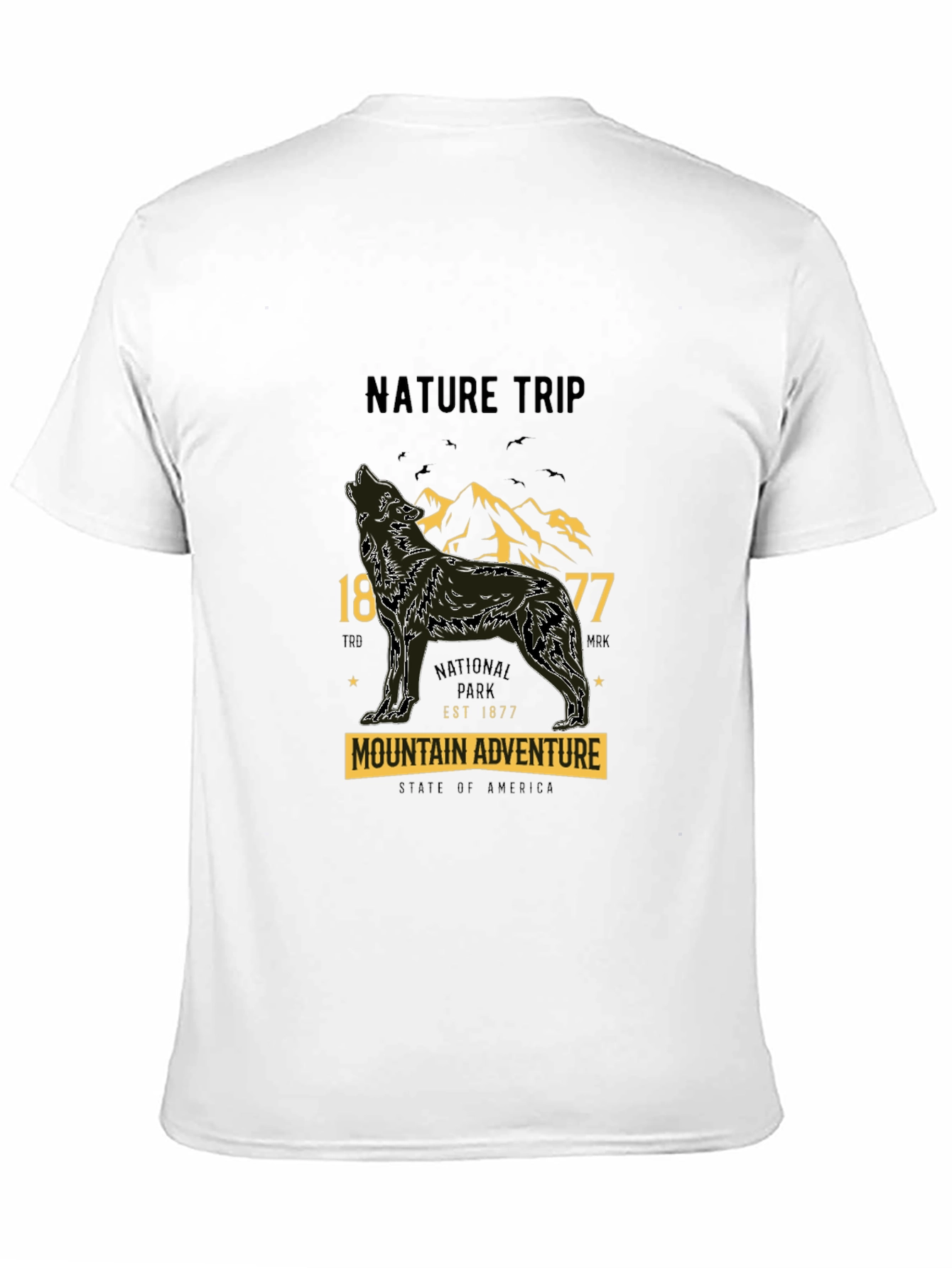 Black Nature Trip Mountain Adventure T-Shirt view 11