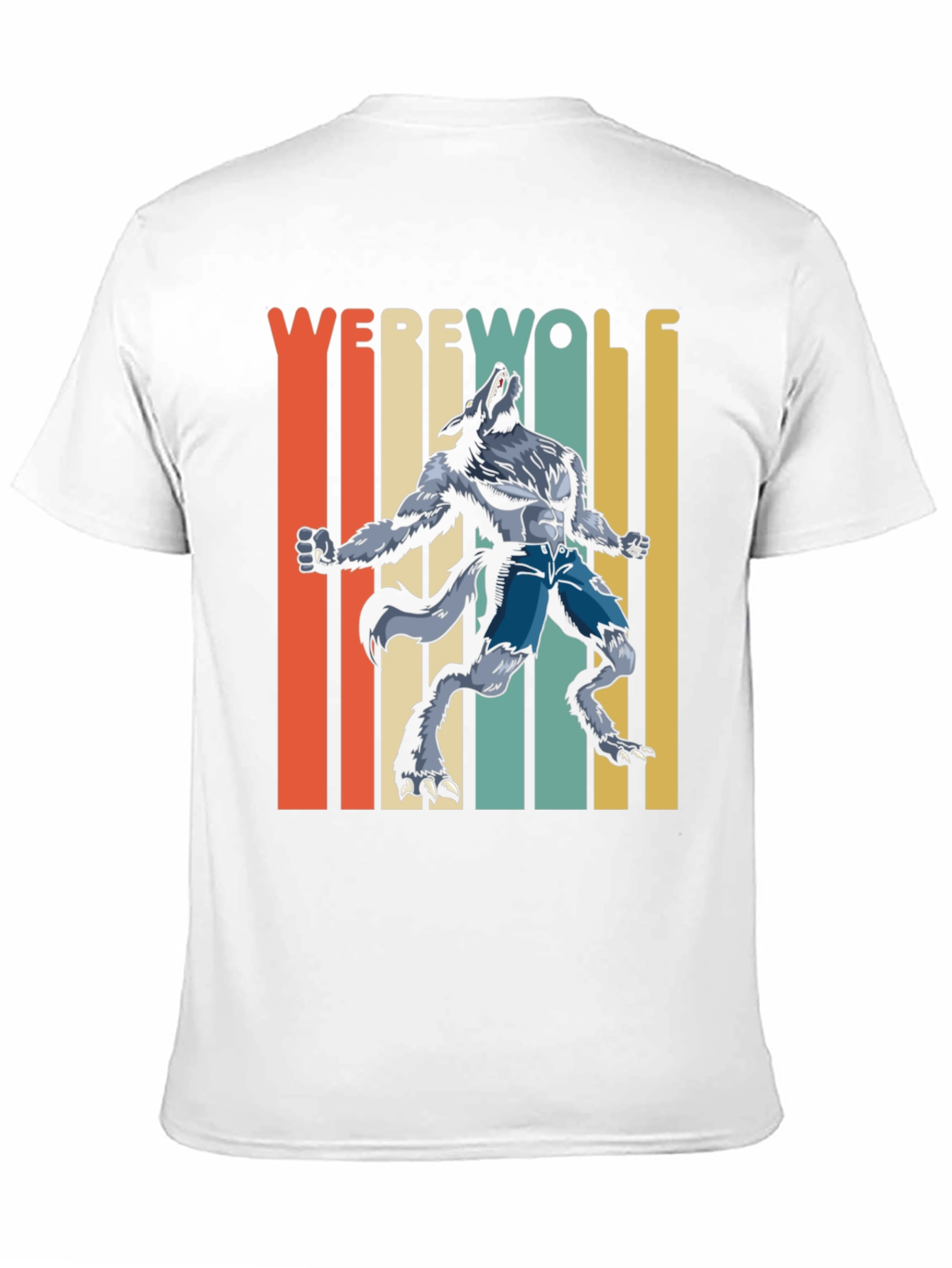 Black Retro Werewolf Graphic Tee - Unisex view 11