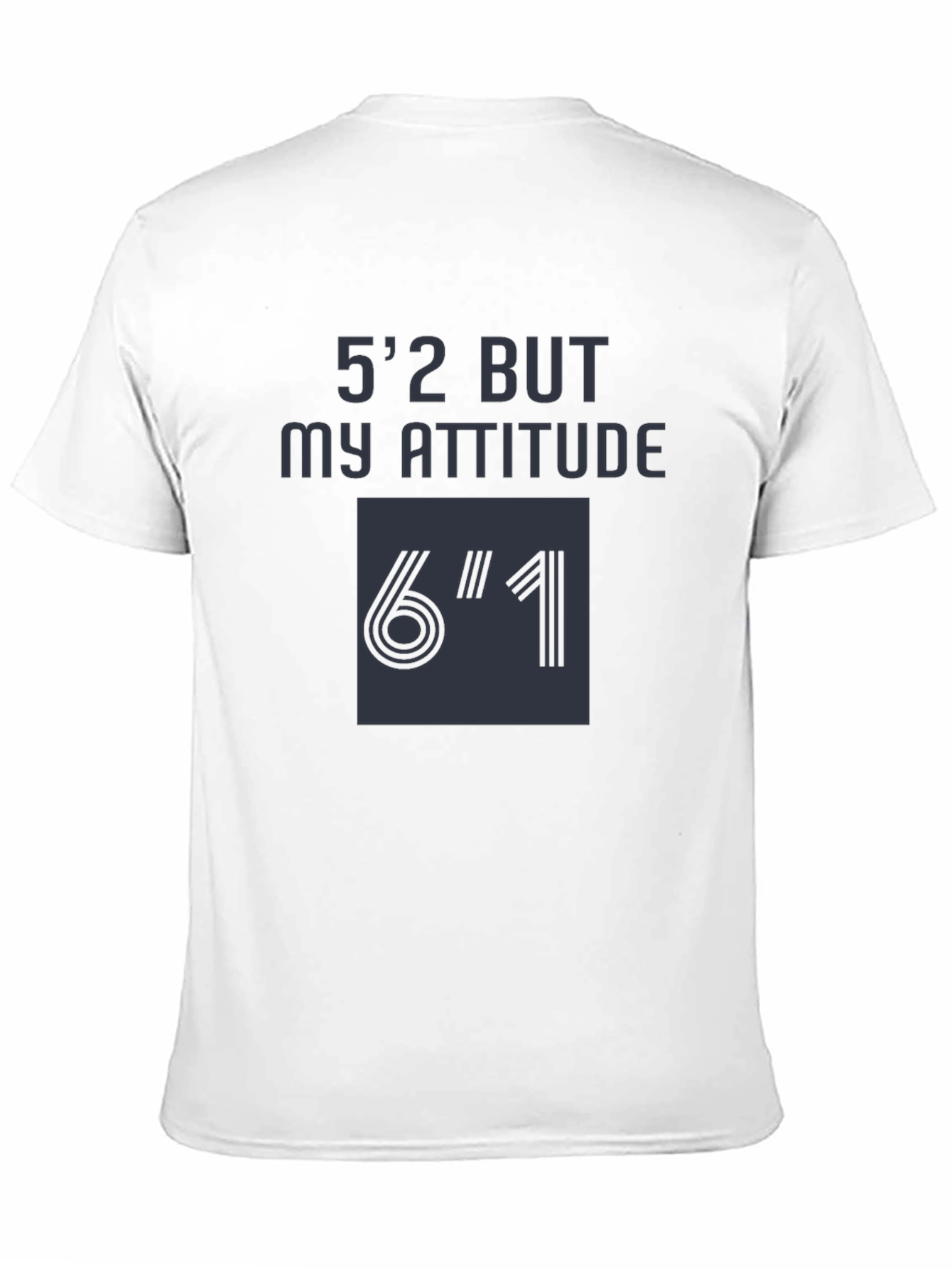 Black Funny 5'2" But My Attitude 6'1" T-Shirt view 11