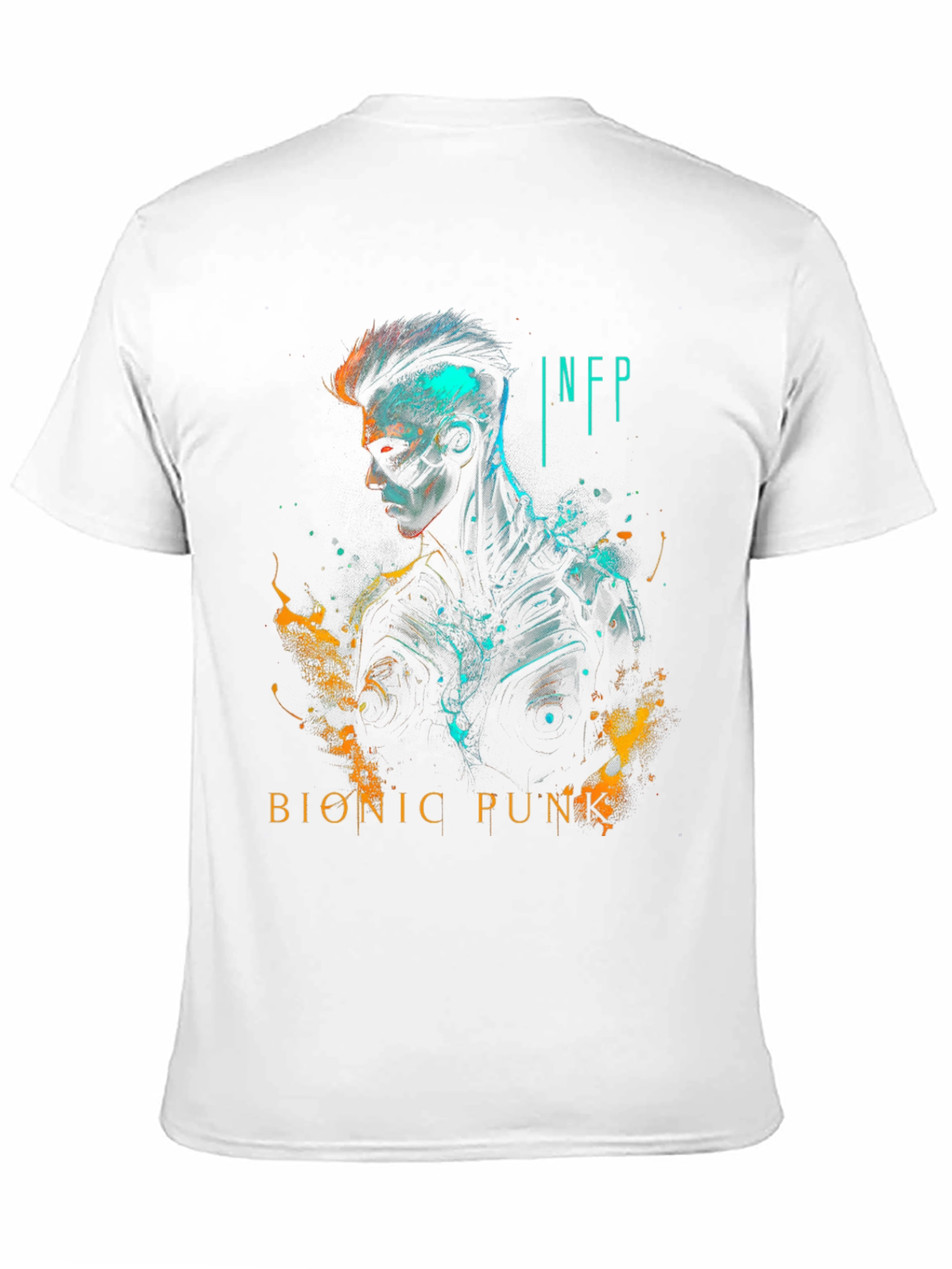 Black Bionic Punk INFP Graphic Tee - Cyberpunk Fashion view 11