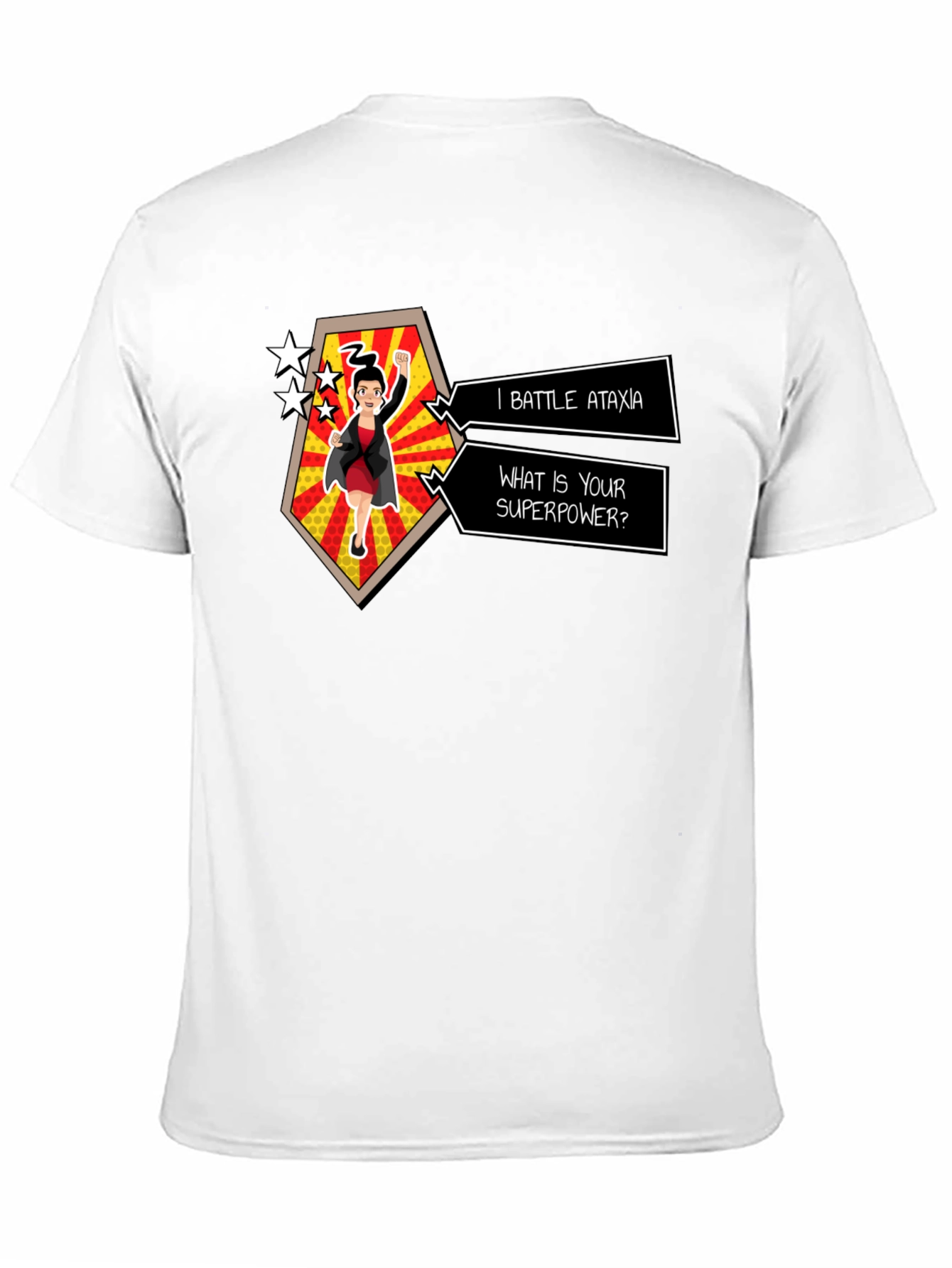 Black Ataxia Superpower Graphic Tee - Black Cotton T-Shirt view 11