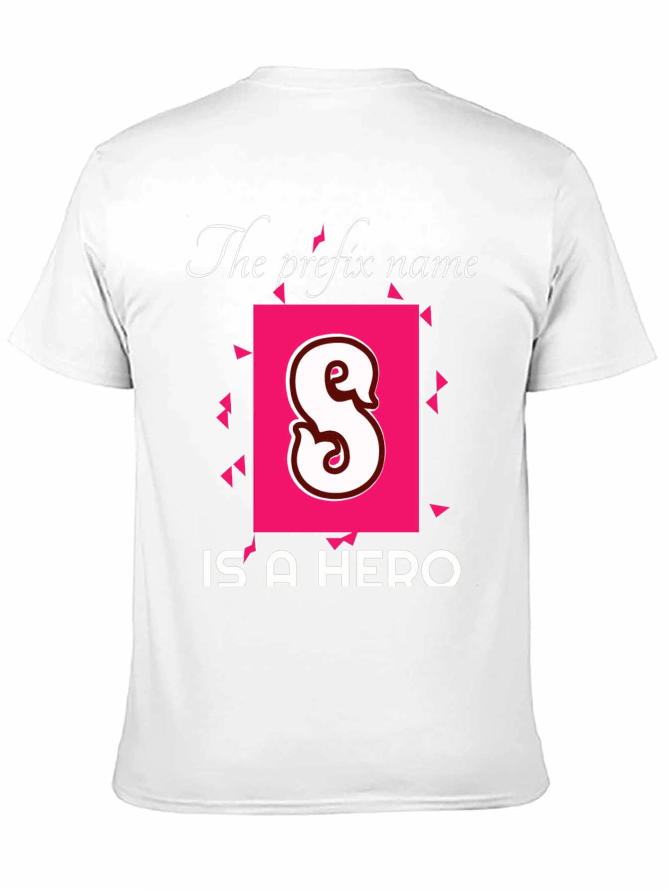 Black Personalized "S" Hero T-Shirt - Custom Initial Tee view 11