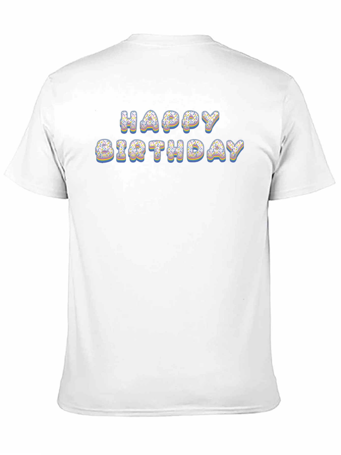 Black Happy Birthday Donut Letter T-Shirt view 11