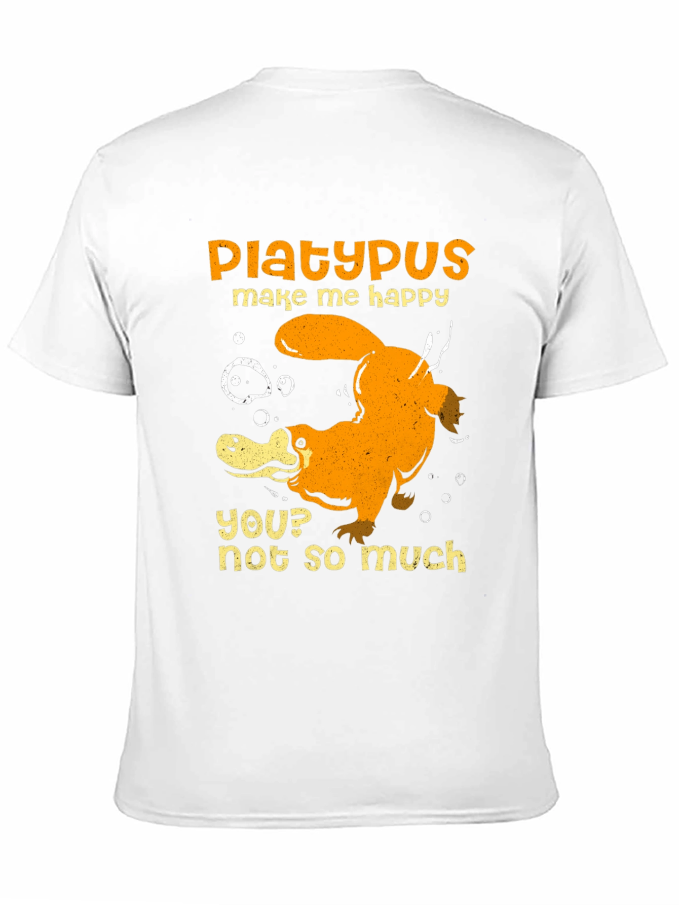 Black Platypus Make Me Happy Graphic T-Shirt view 11