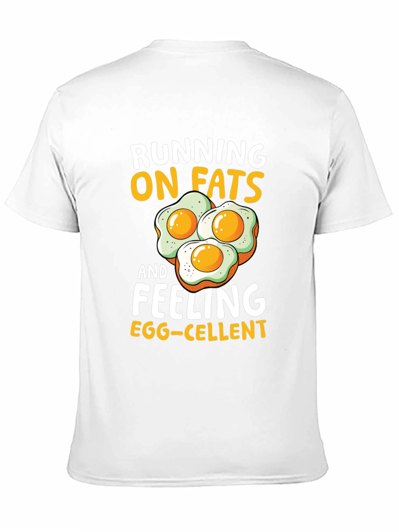 Black Running on Fats Funny Egg T-Shirt view 11