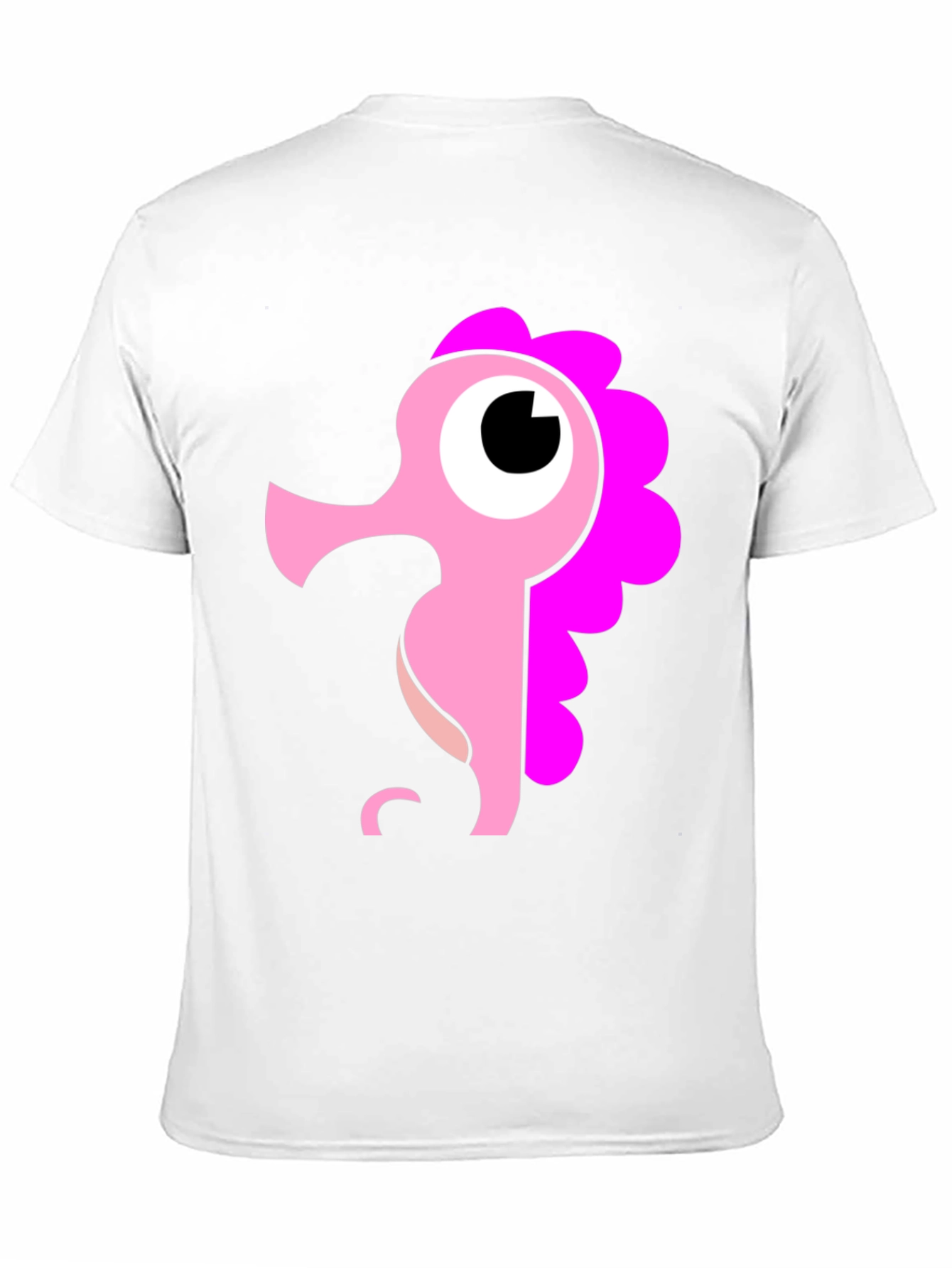 Black Cute Seahorse Graphic Tee - Black Cotton Shirt view 11