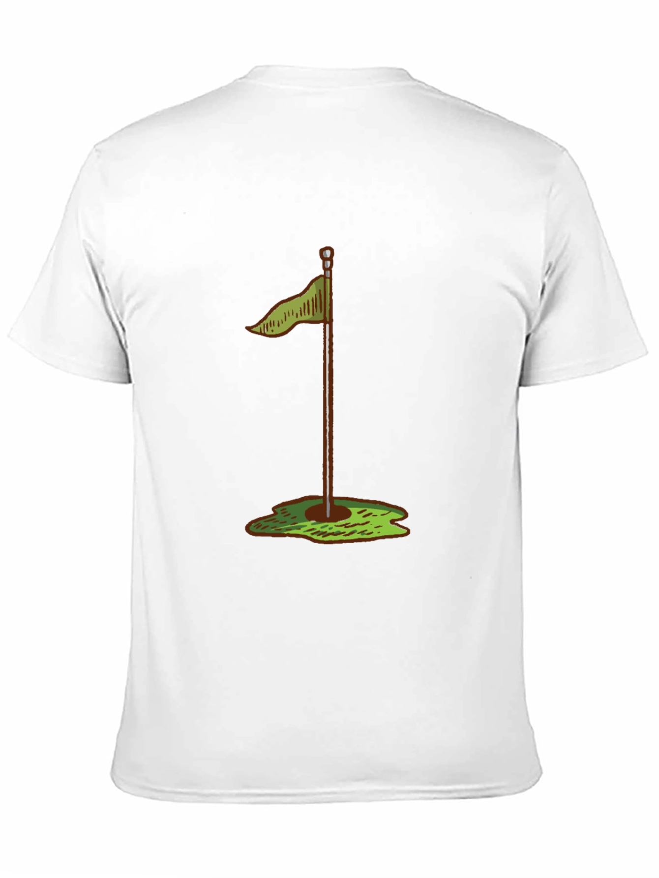 Black Golf Hole Flag T-Shirt - Stylish & Comfortable view 11
