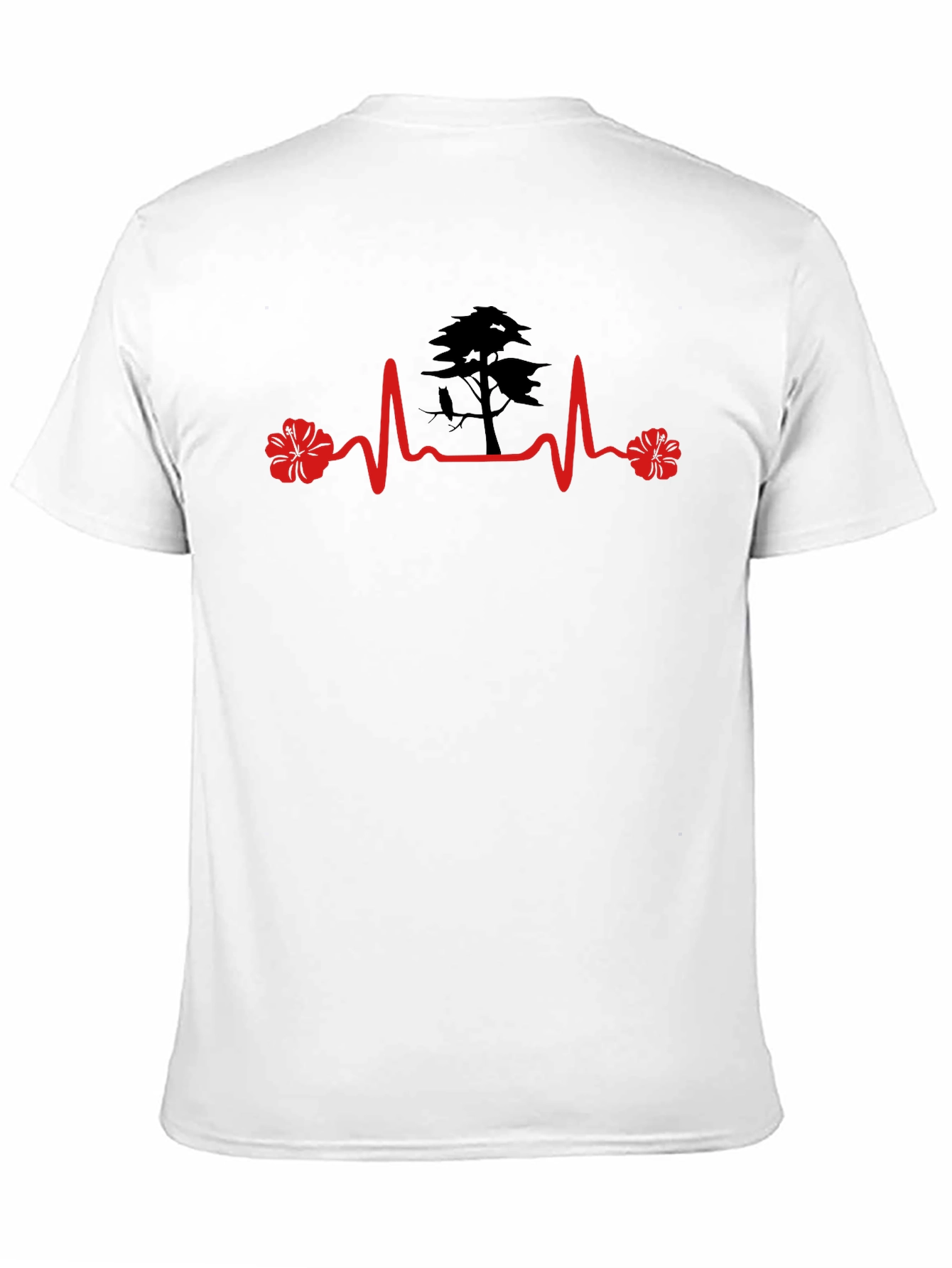 Black Heartbeat Tree T-Shirt - Nature Lover Tee view 11