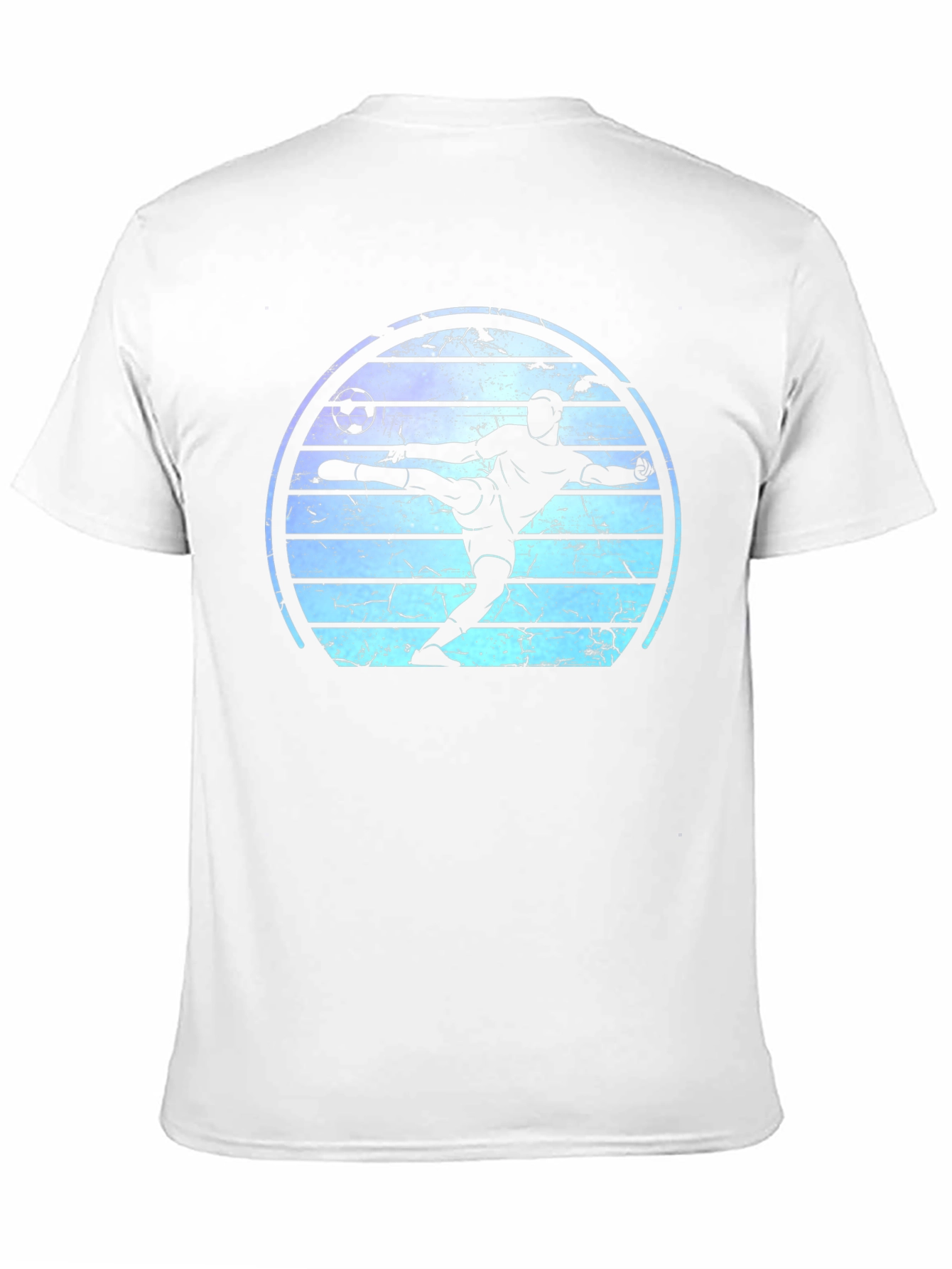 Black Soccer Player Graphic Tee - Retro Style view 11