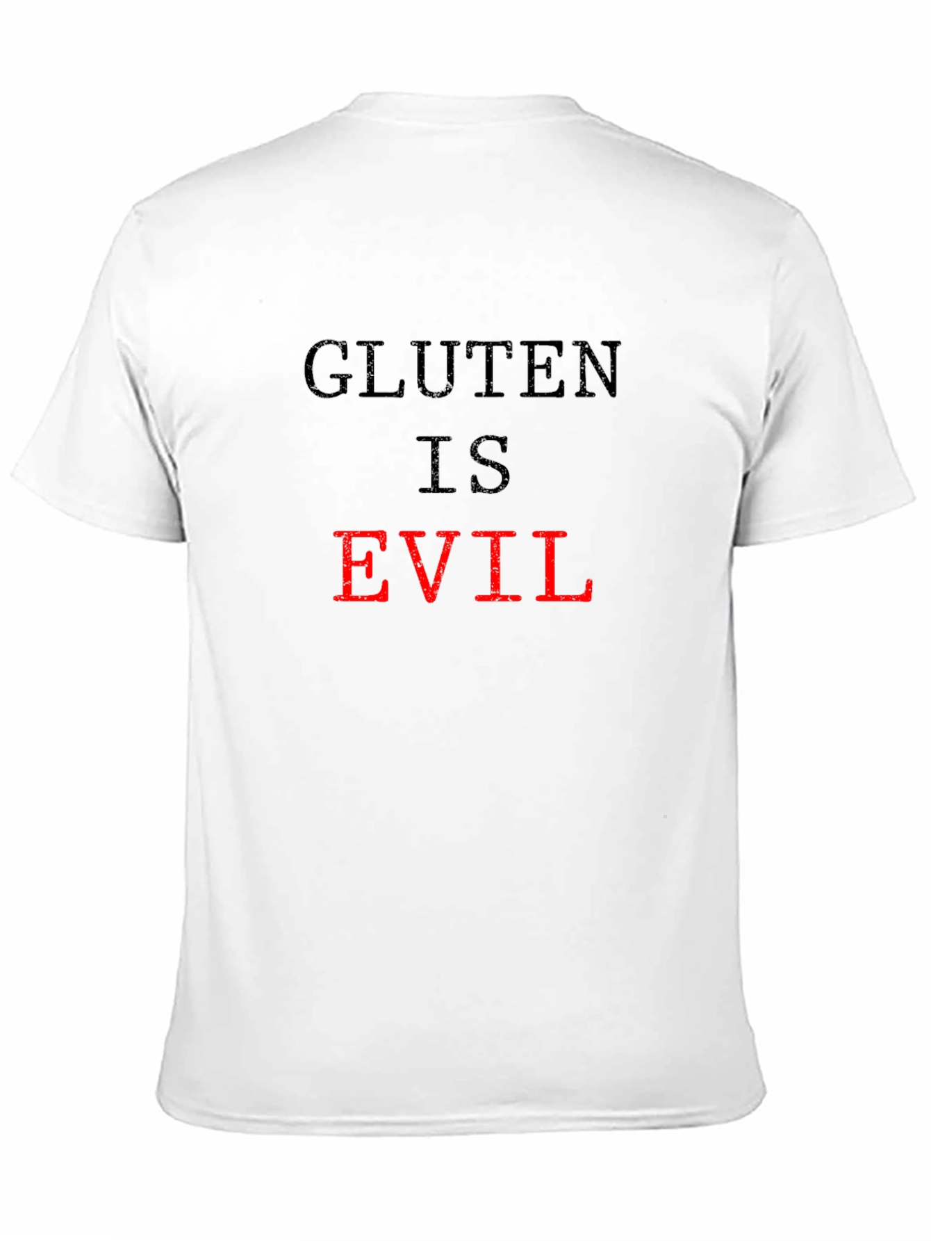 Black Gluten is Evil T-Shirt - Black view 11