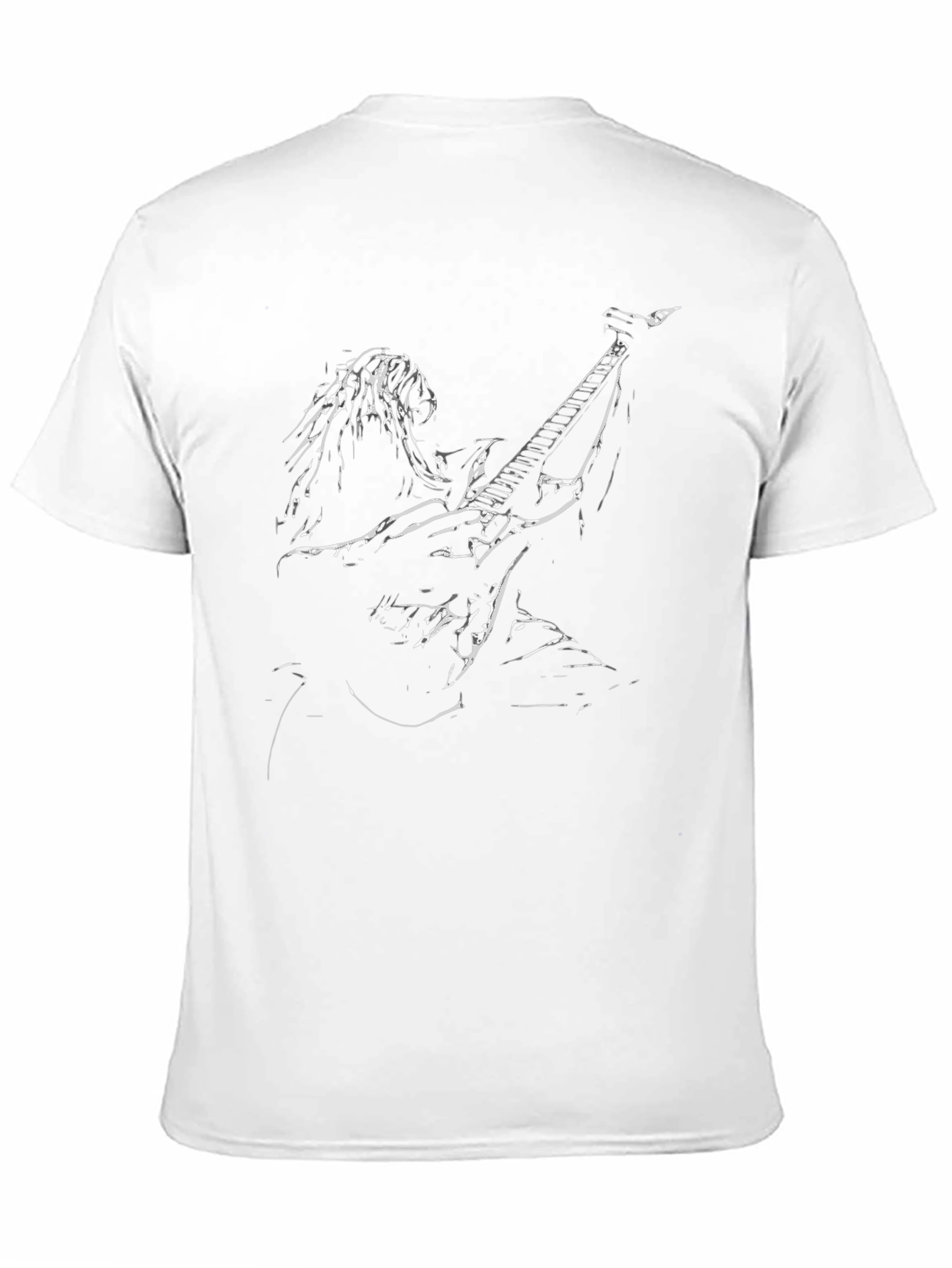 Black Guitarist Graphic Tee - Black Unisex Shirt view 11