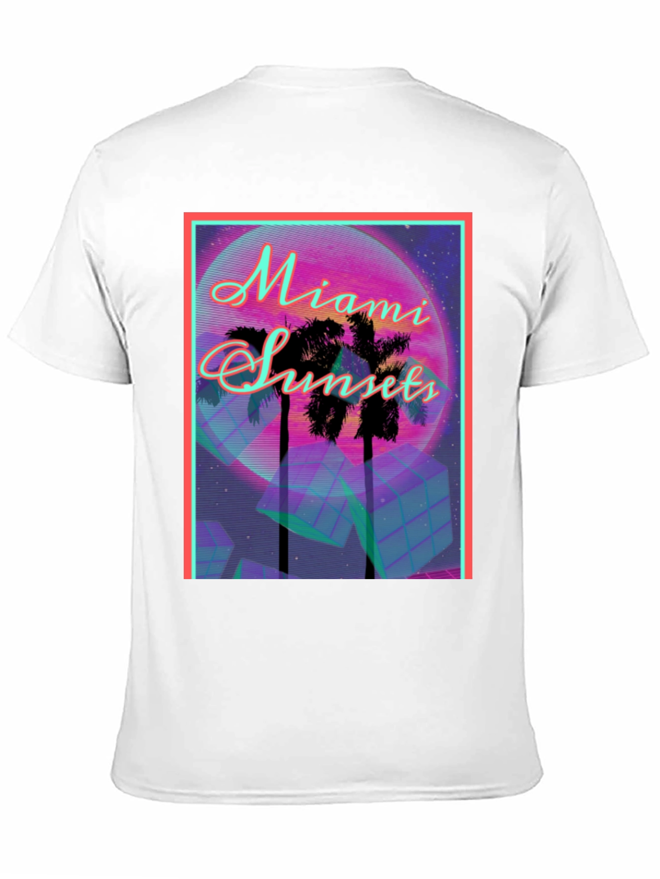 Black Miami Sunset Graphic Tee view 11