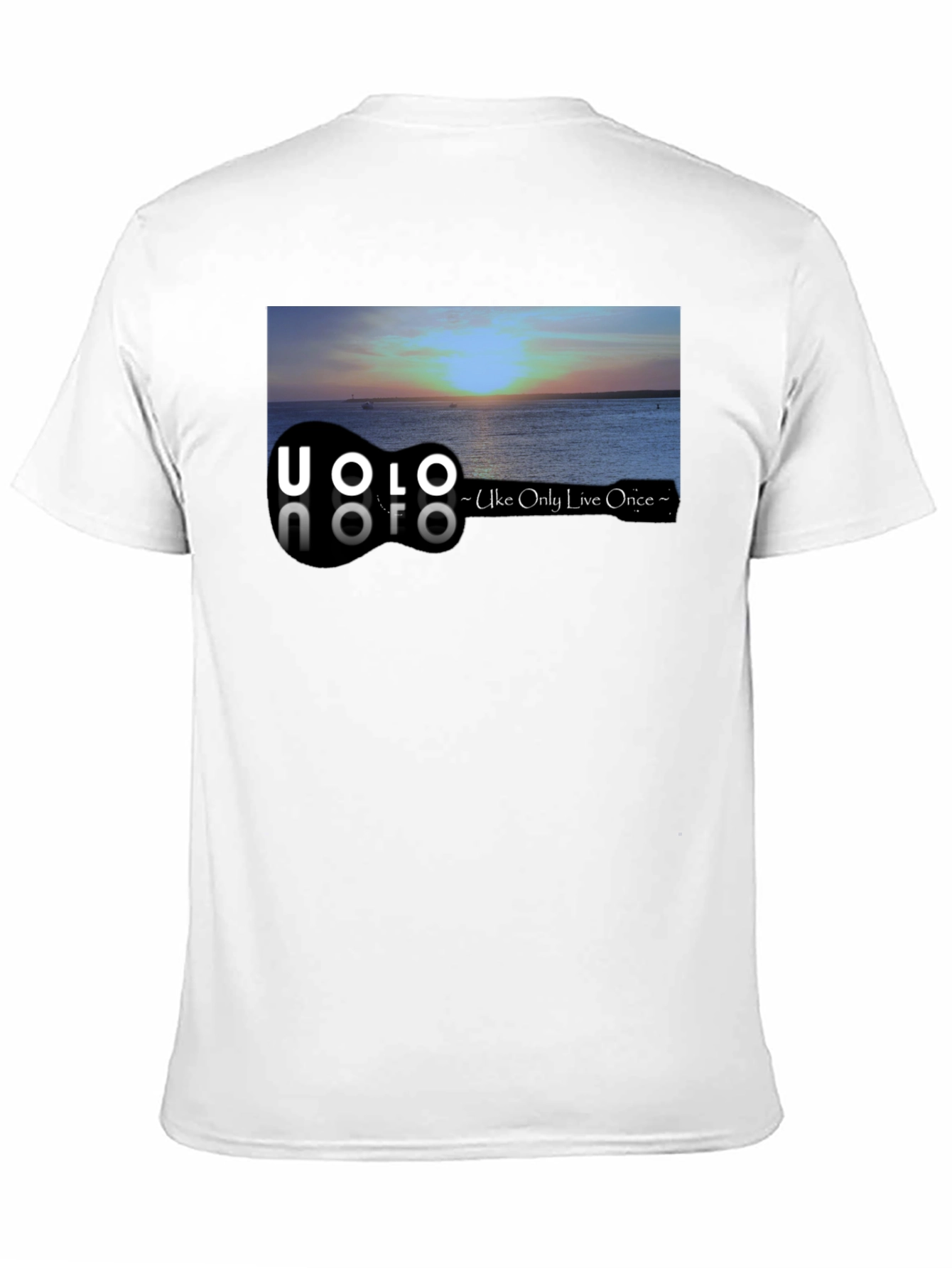 Black UOLO Ukulele Sunset Graphic Tee - Uke Only Live Once view 11