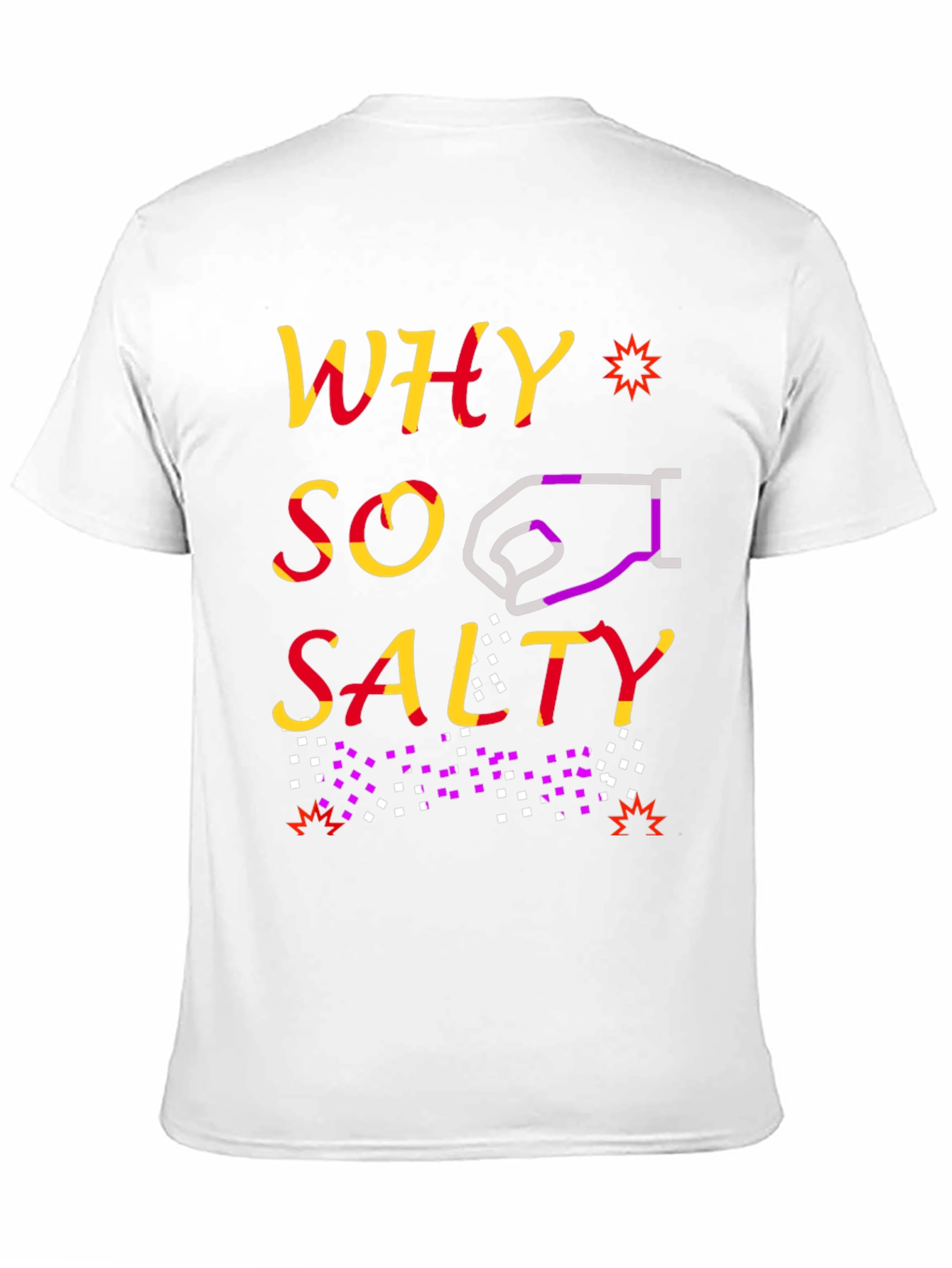 Black Why So Salty Graphic Tee - Trendy & Unique view 11