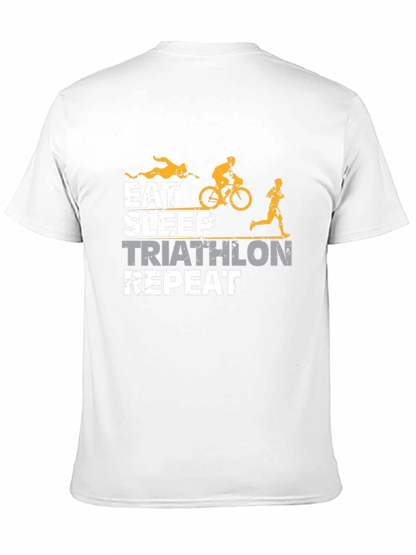 Black Eat Sleep Triathlon Repeat T-Shirt view 11