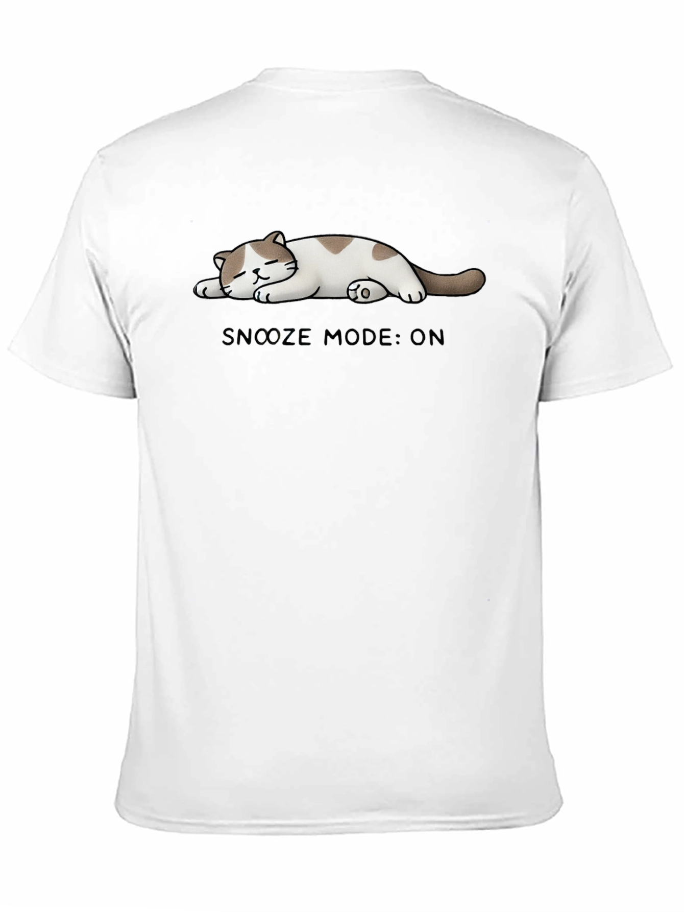 Black Snooze Mode: ON Cat T-Shirt view 11