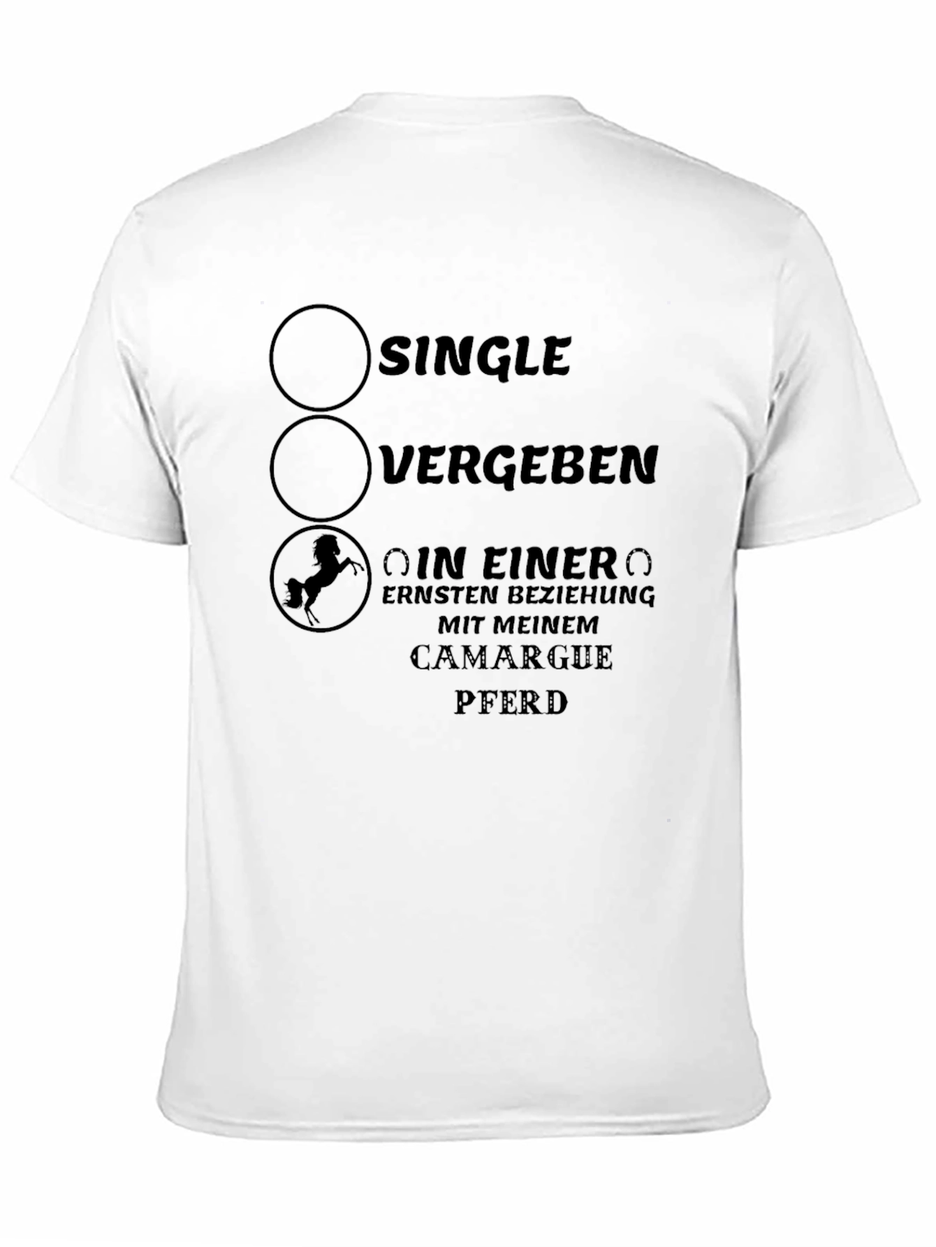 Black Single Taken Camargue Pferd T-Shirt view 11