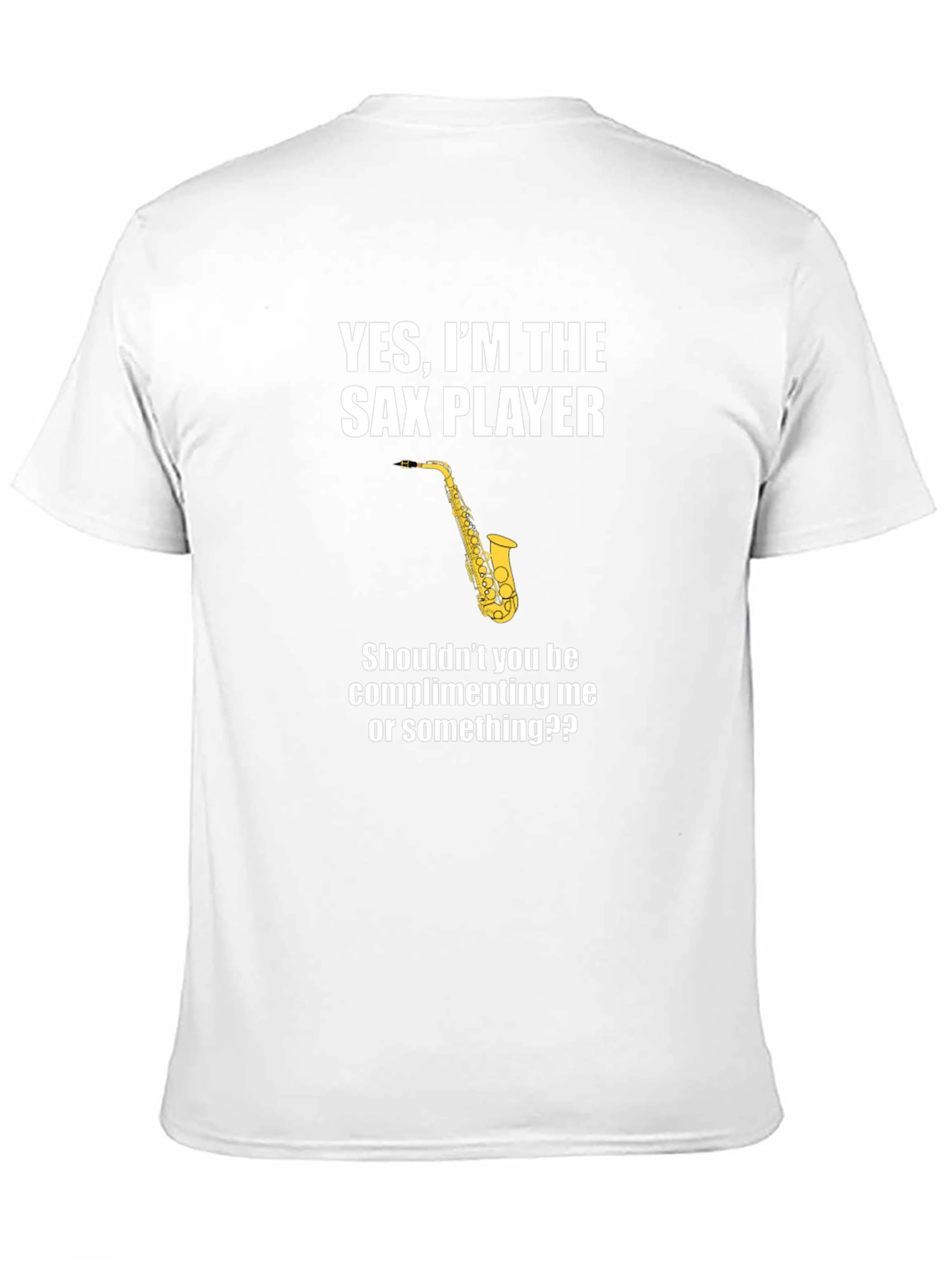 Black Sax Player T-Shirt - Humorous Musical Tee view 11