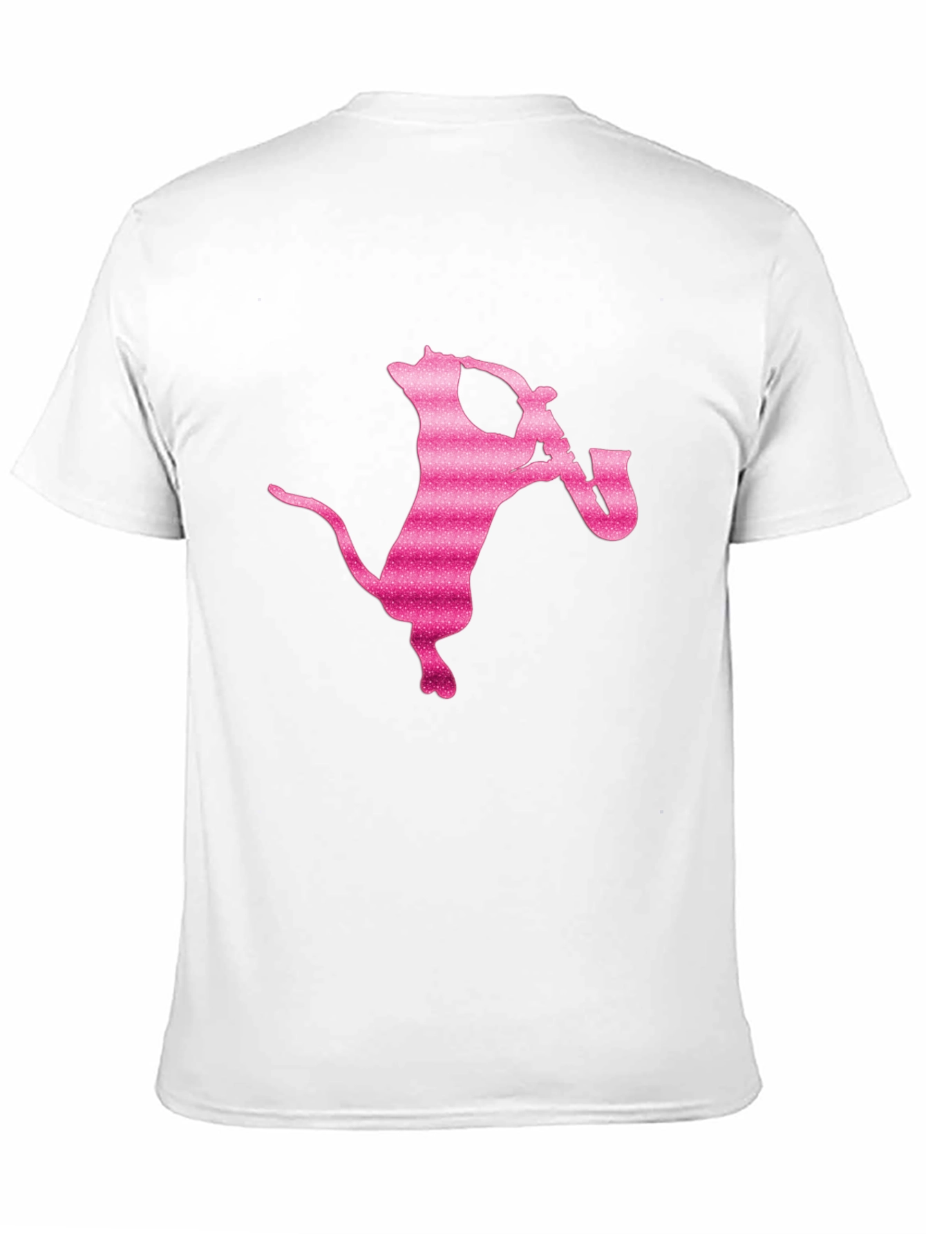 Black Cool Cat Saxophone T-Shirt - Black view 11