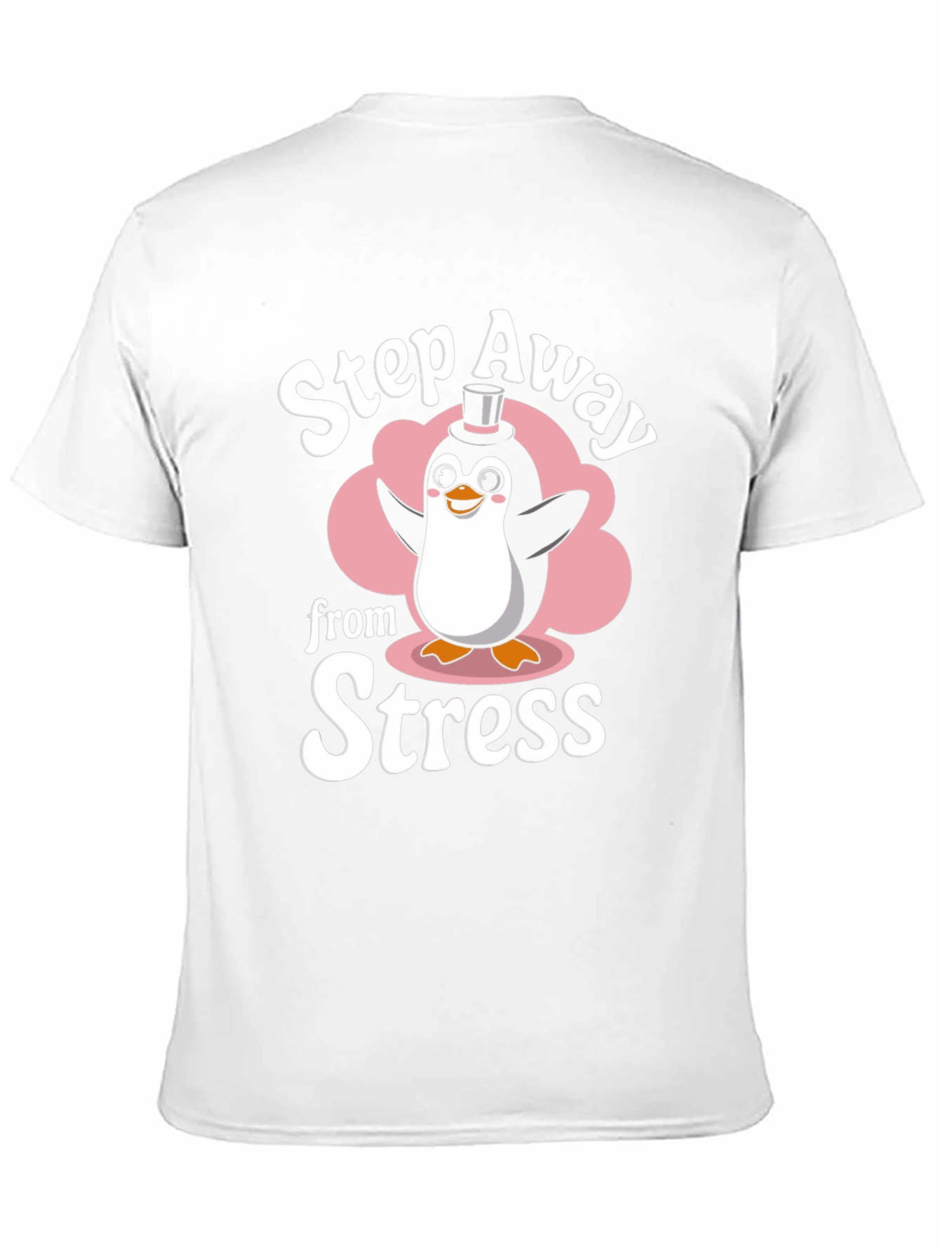 Black Step Away from Stress Penguin Graphic T-Shirt view 11