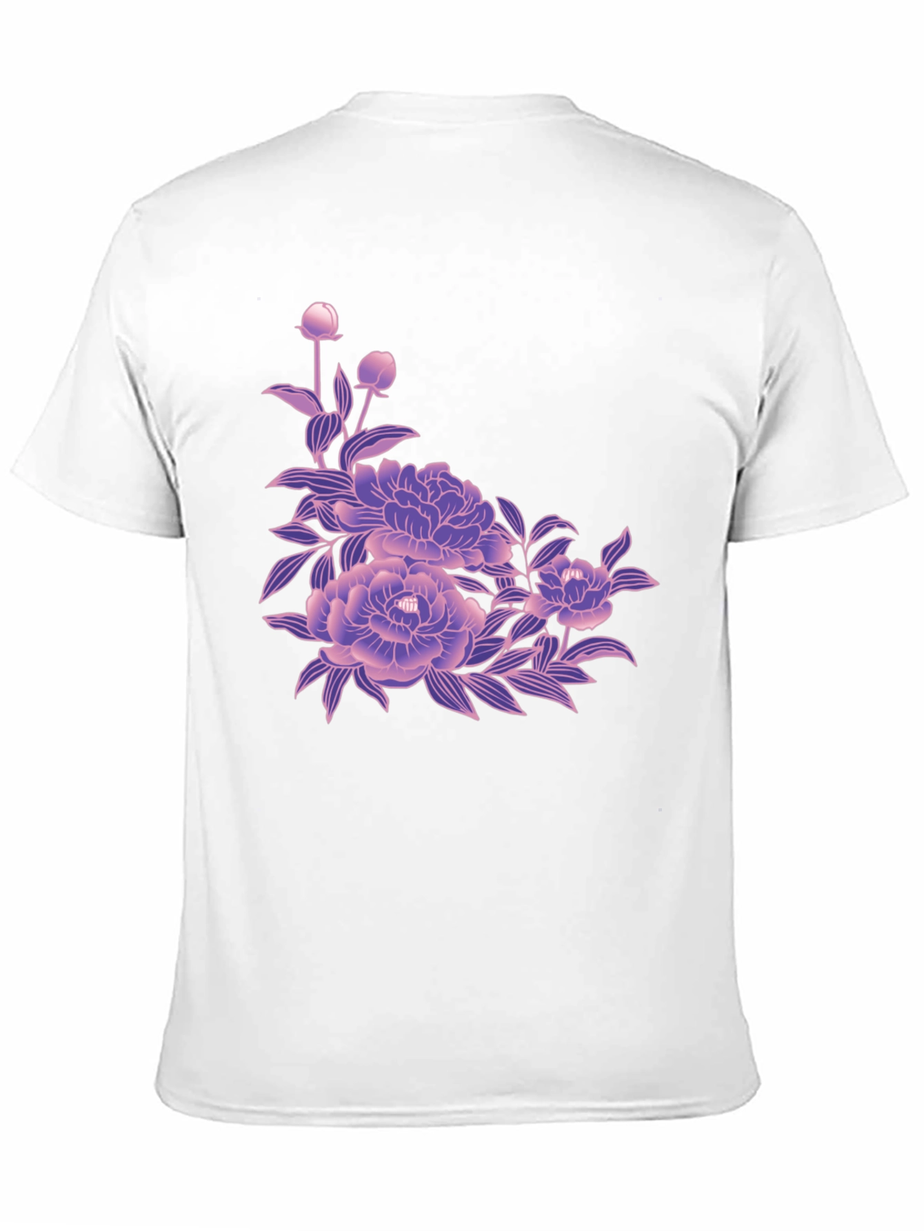 Black Black Tee with Floral Blossom Design view 11